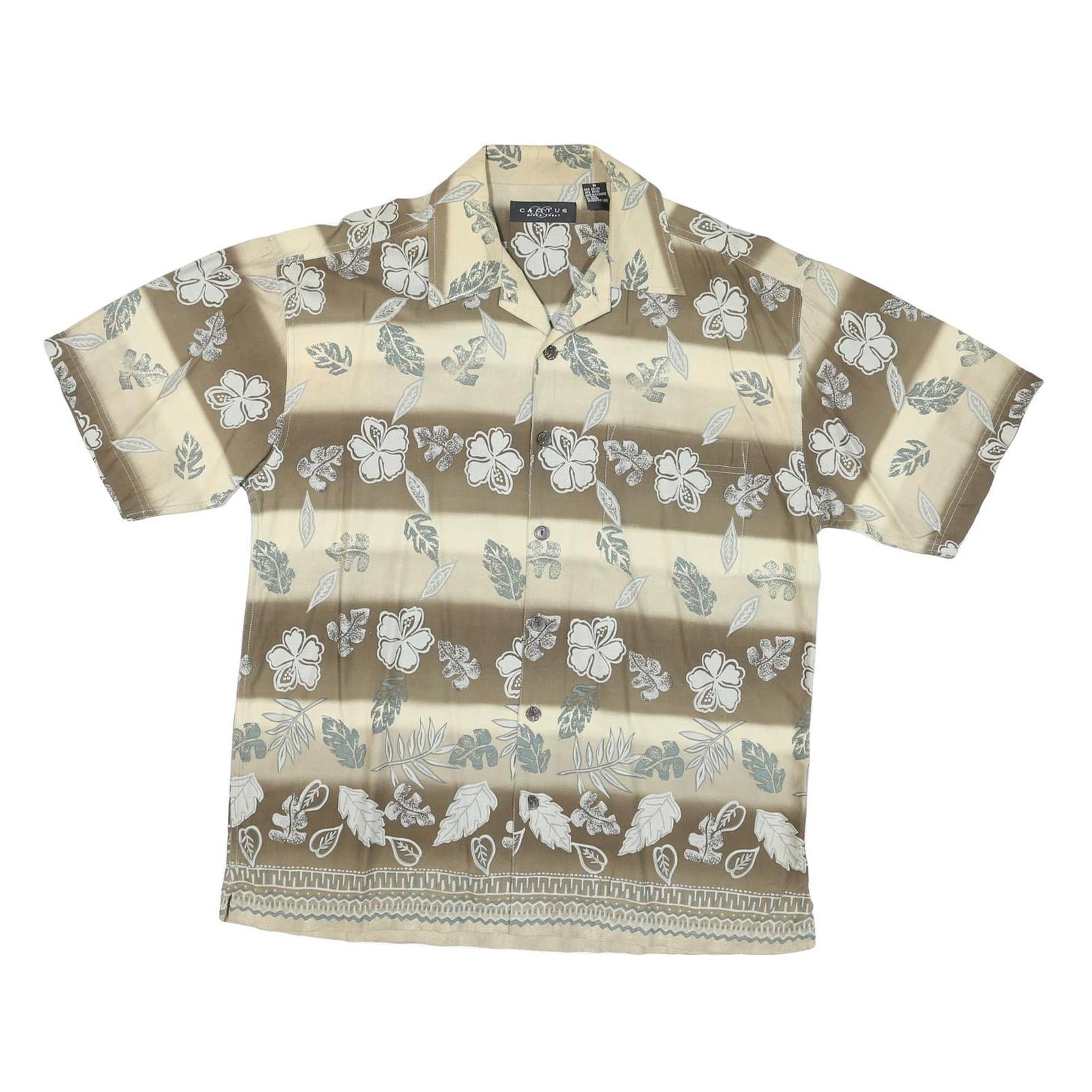 Buy CACTUS Mens Beige & Cream Floral Print Short Sleeve Shirt M Casual Summer Refurbished - $19.49 CACTUS Mens Beige & Cream Floral Print Short Sleeve Shirt M Casual Summer Refurbished - N/A refurbished available on Cerqular