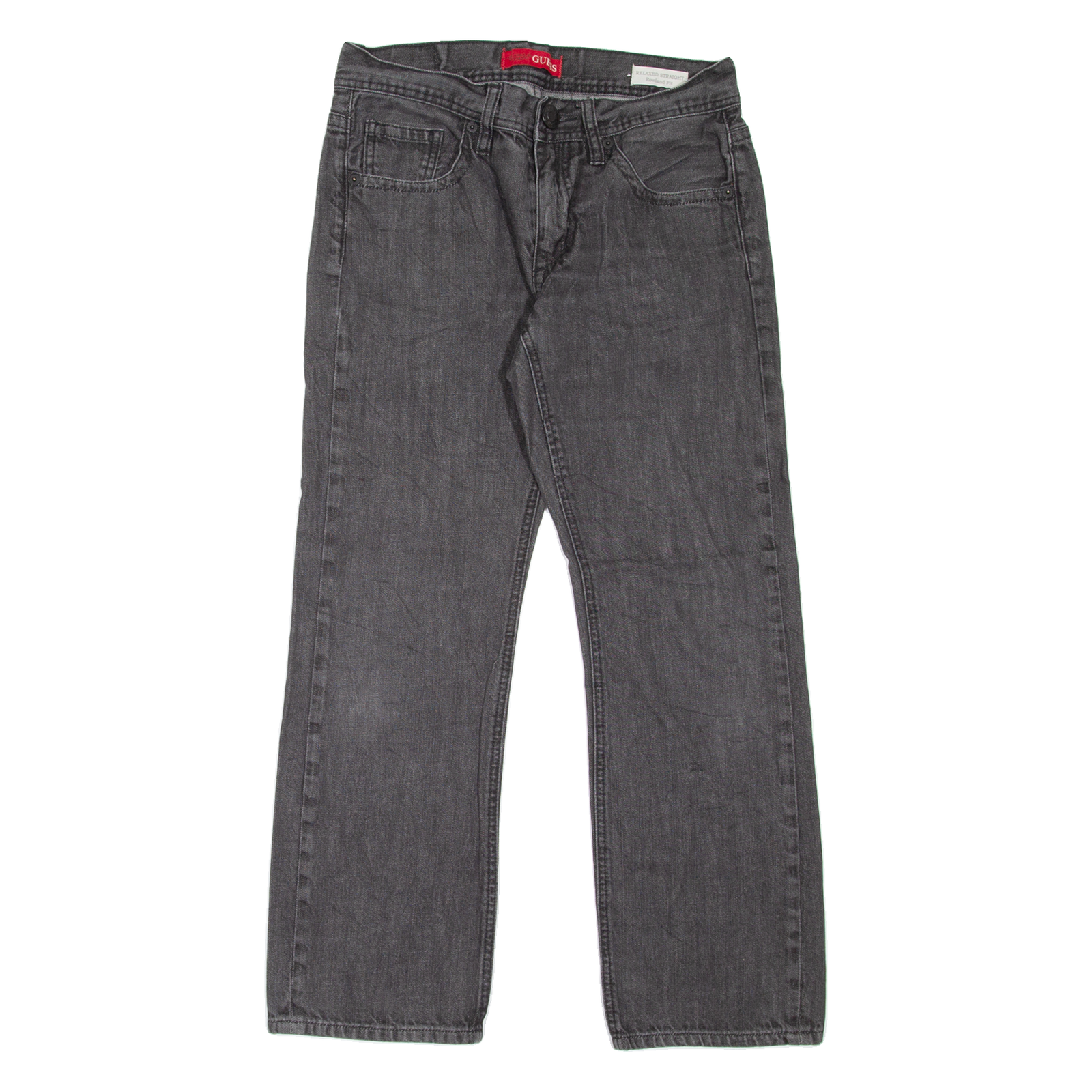 Buy GUESS Rowland Mens Jeans Grey Relaxed Straight W30 L27 Refurbished - $36.39 GUESS Rowland Mens Jeans Grey Relaxed Straight W30 L27 Refurbished - N/A refurbished available on Cerqular
