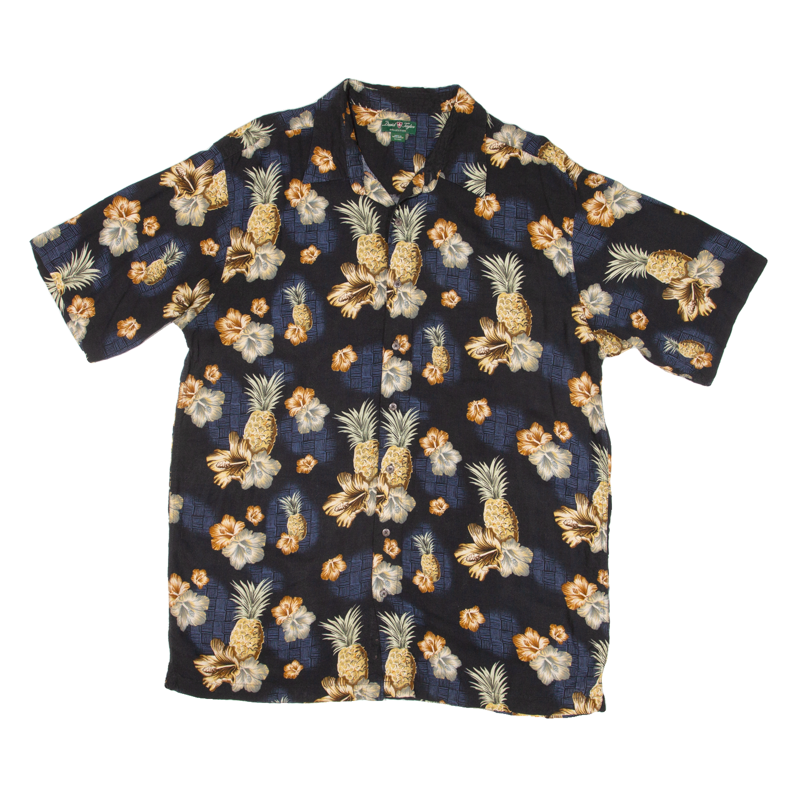 DAVID TAYLOR Mens Hawaiian Shirt Blue Floral XL Refurbished - N/A refurbished available on Cerqular