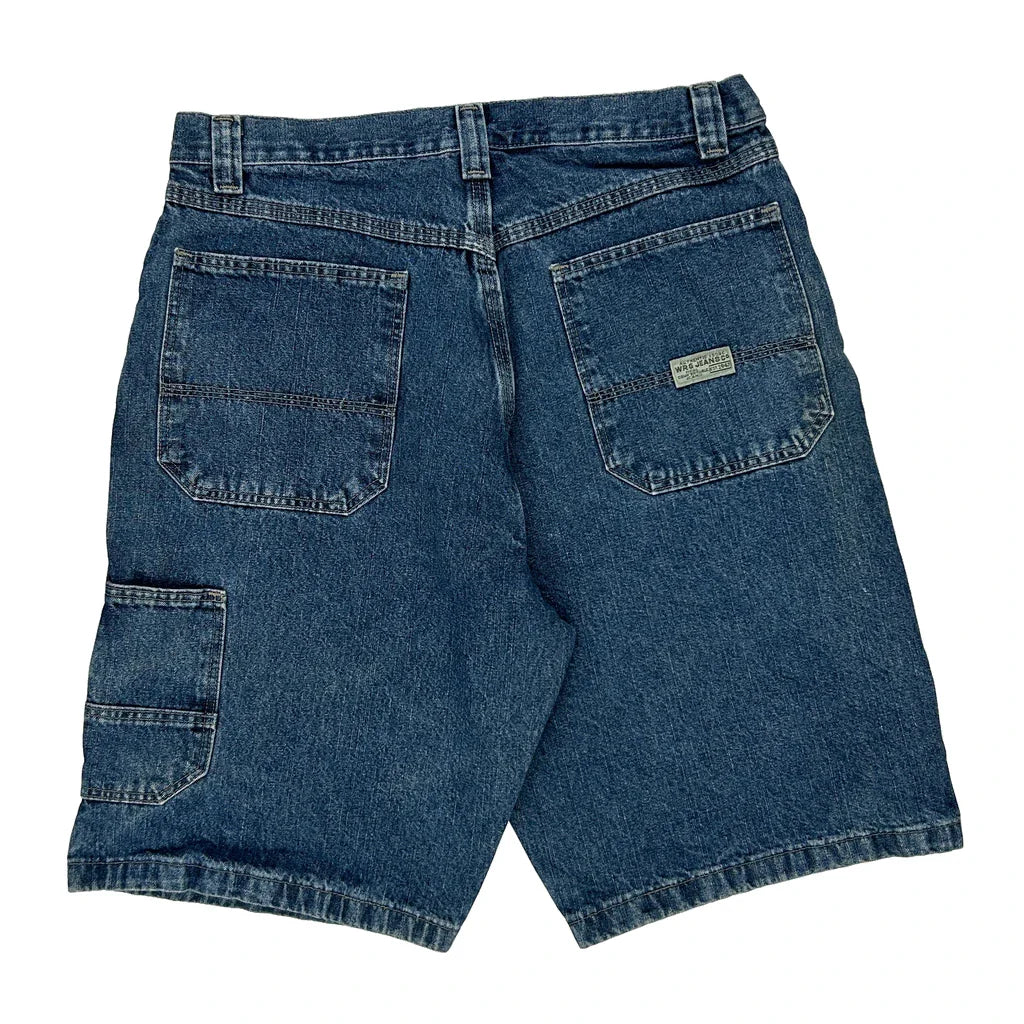 Wrangler Denim Shorts - 31W 10L Blue Cotton Refurbished - Thrifted (note: this is a term often used to describe second- refurbished available on Cerqular
