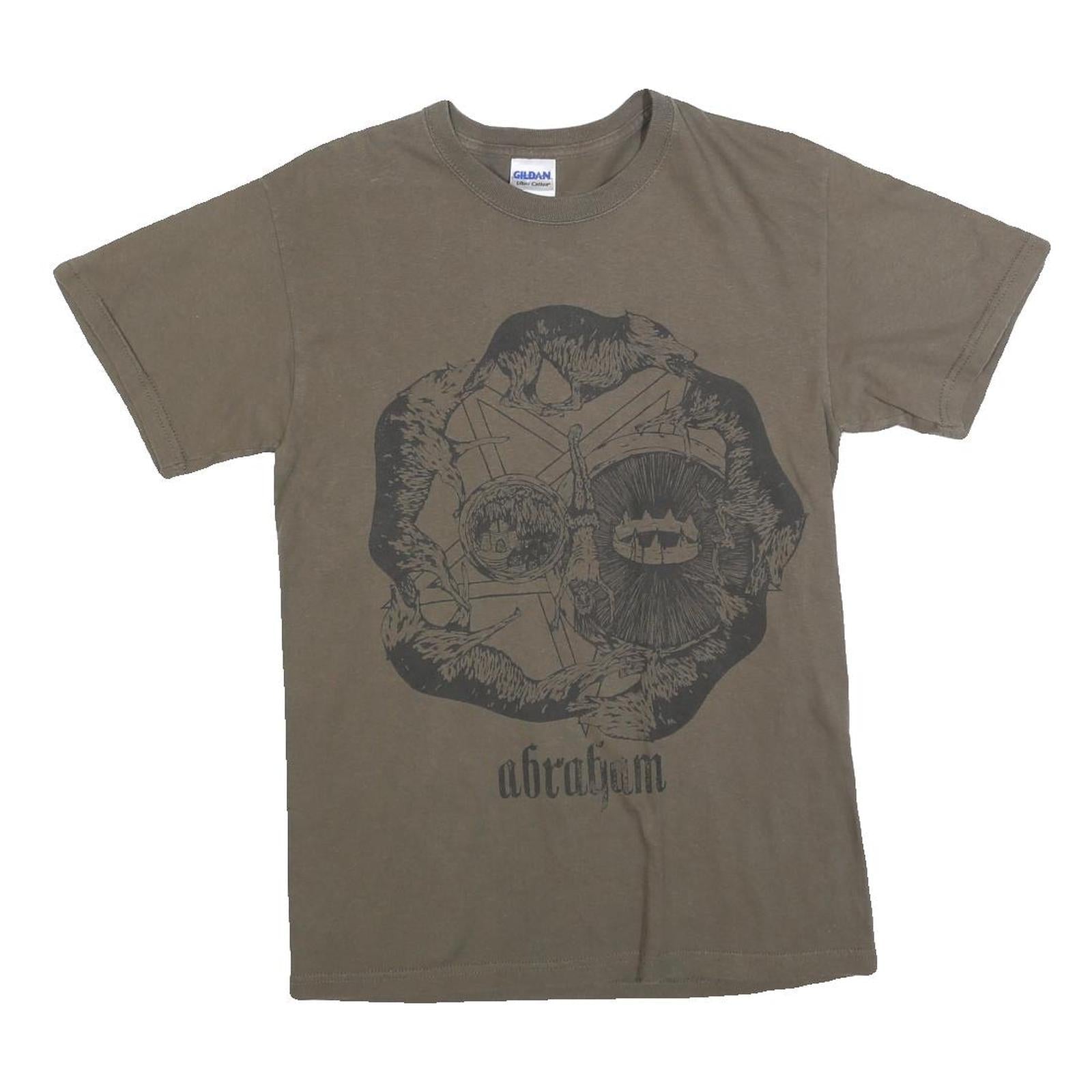 GILDAN Mens Brown Graphic T-Shirt S Short Sleeve Crew Neck Cotton Blend Refurbished - N/A refurbished available on Cerqular
