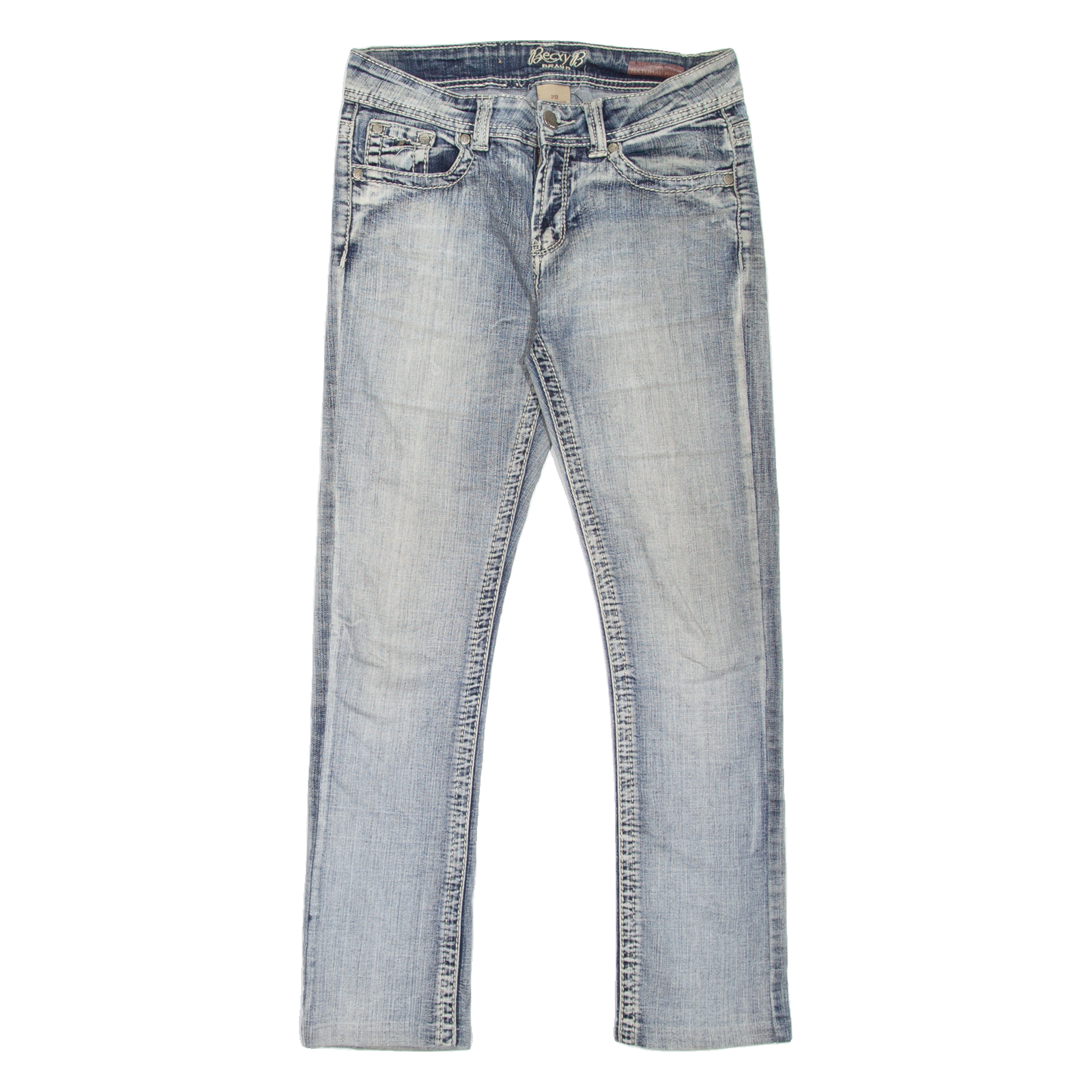 BECXY B Eva Womens Jeans Blue Slim Straight Stone Wash W29 L28 Refurbished - N/A refurbished available on Cerqular