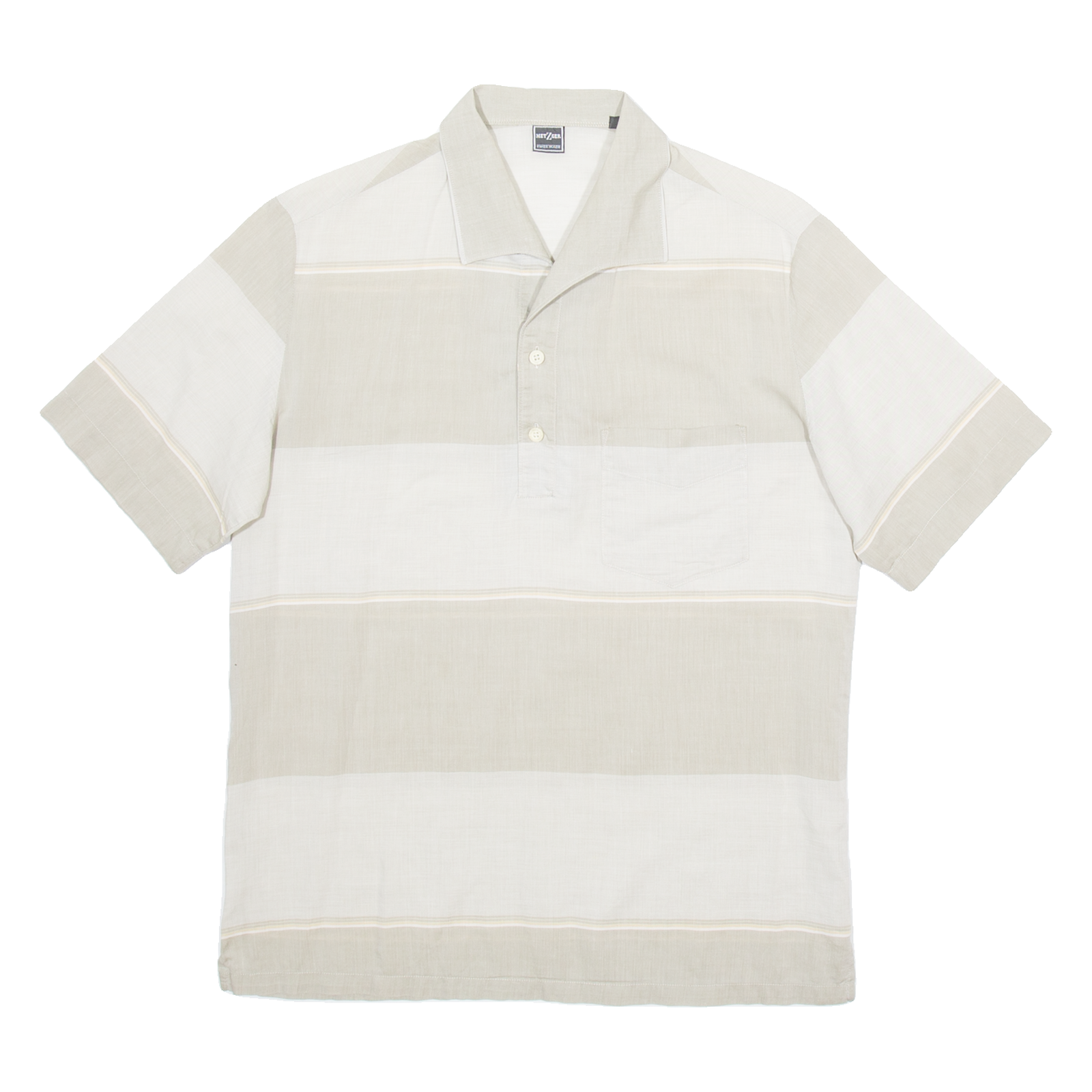 METZGER Mens Polo Shirt Beige Striped S Refurbished - N/A refurbished available on Cerqular