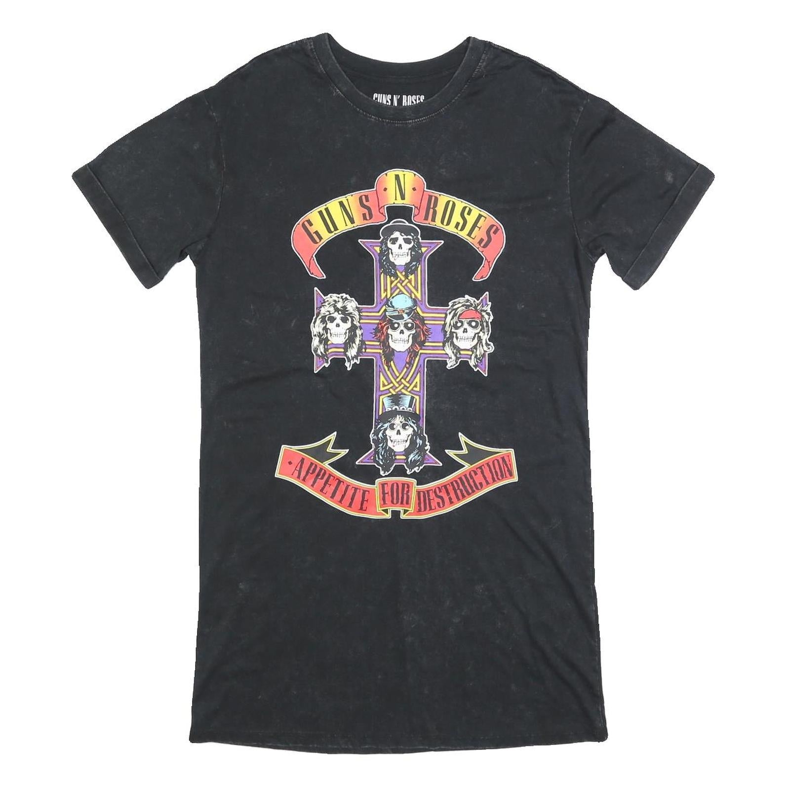 Buy GUNS N ROSES Womens Black Cotton Blend T-Shirt Dress Printed Short Sleeve M Band Refurbished - $45.49 GUNS N ROSES Womens Black Cotton Blend T-Shirt Dress Printed Short Sleeve M Band Refurbished - N/A refurbished available on Cerqular