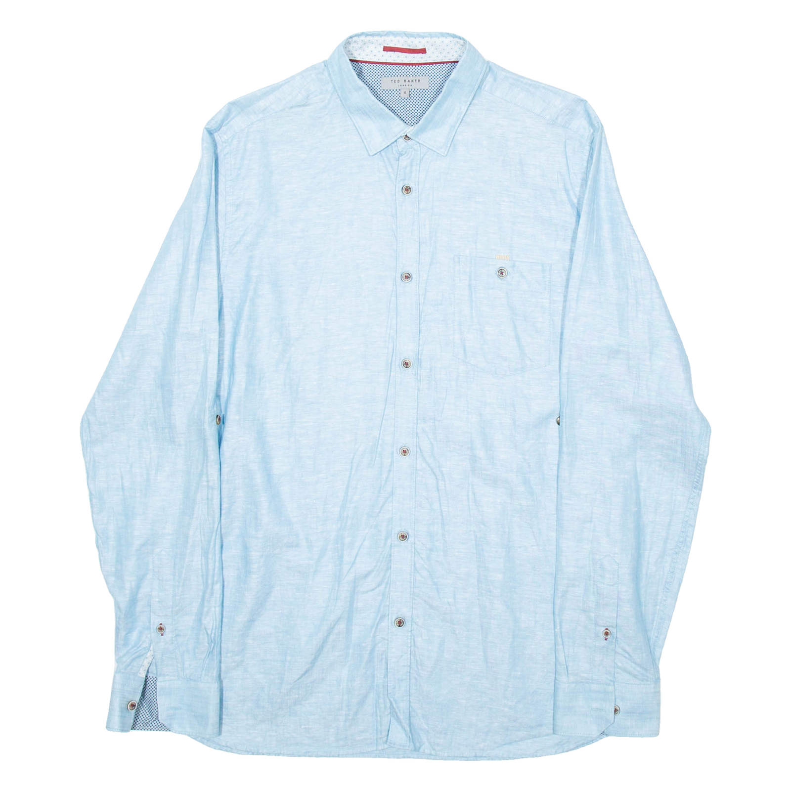 TED BAKER Mens Formal Shirt Blue Long Sleeve M Refurbished - N/A refurbished available on Cerqular