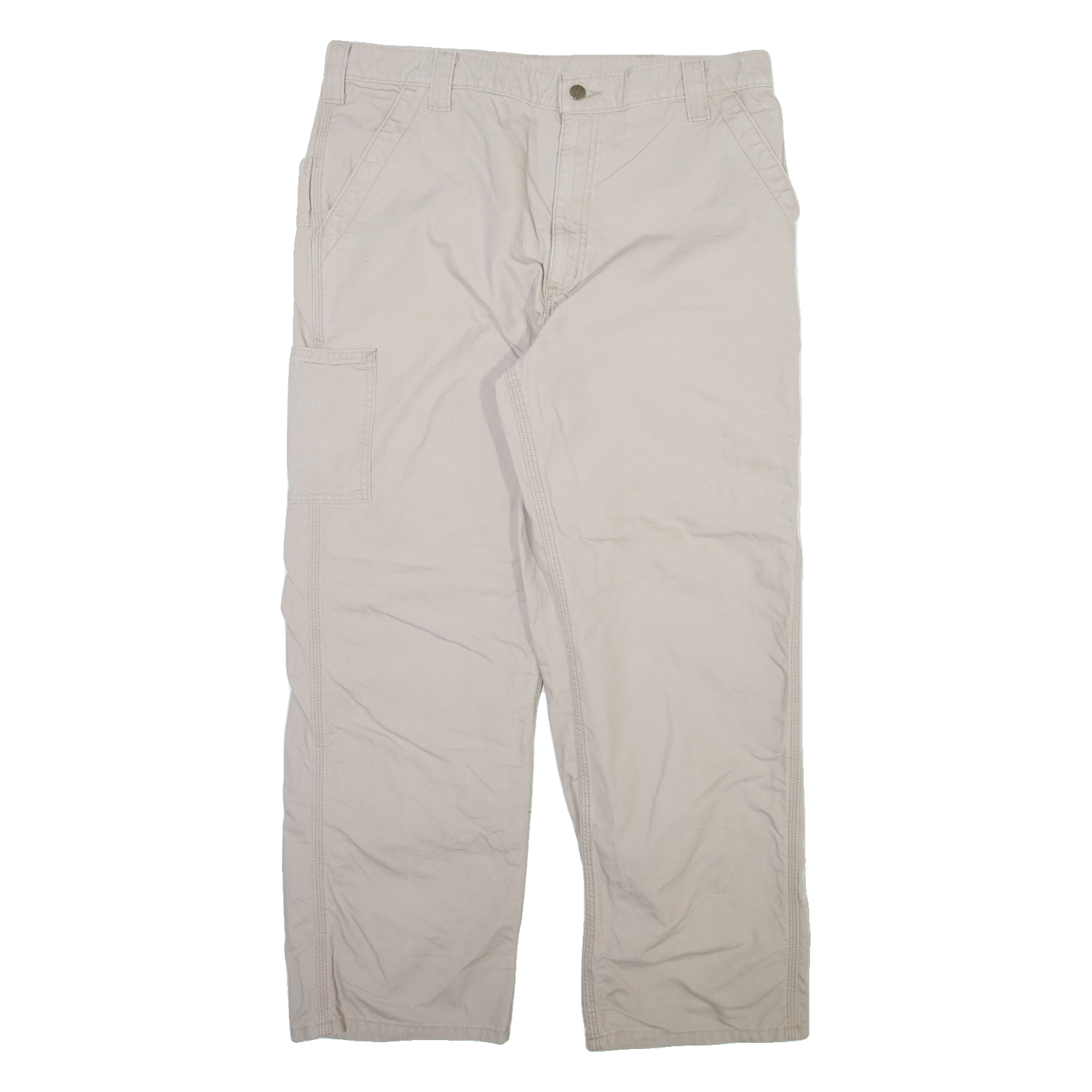 CARHARTT Mens Trousers Beige Relaxed Straight W38 L30 Refurbished - N/A refurbished available on Cerqular