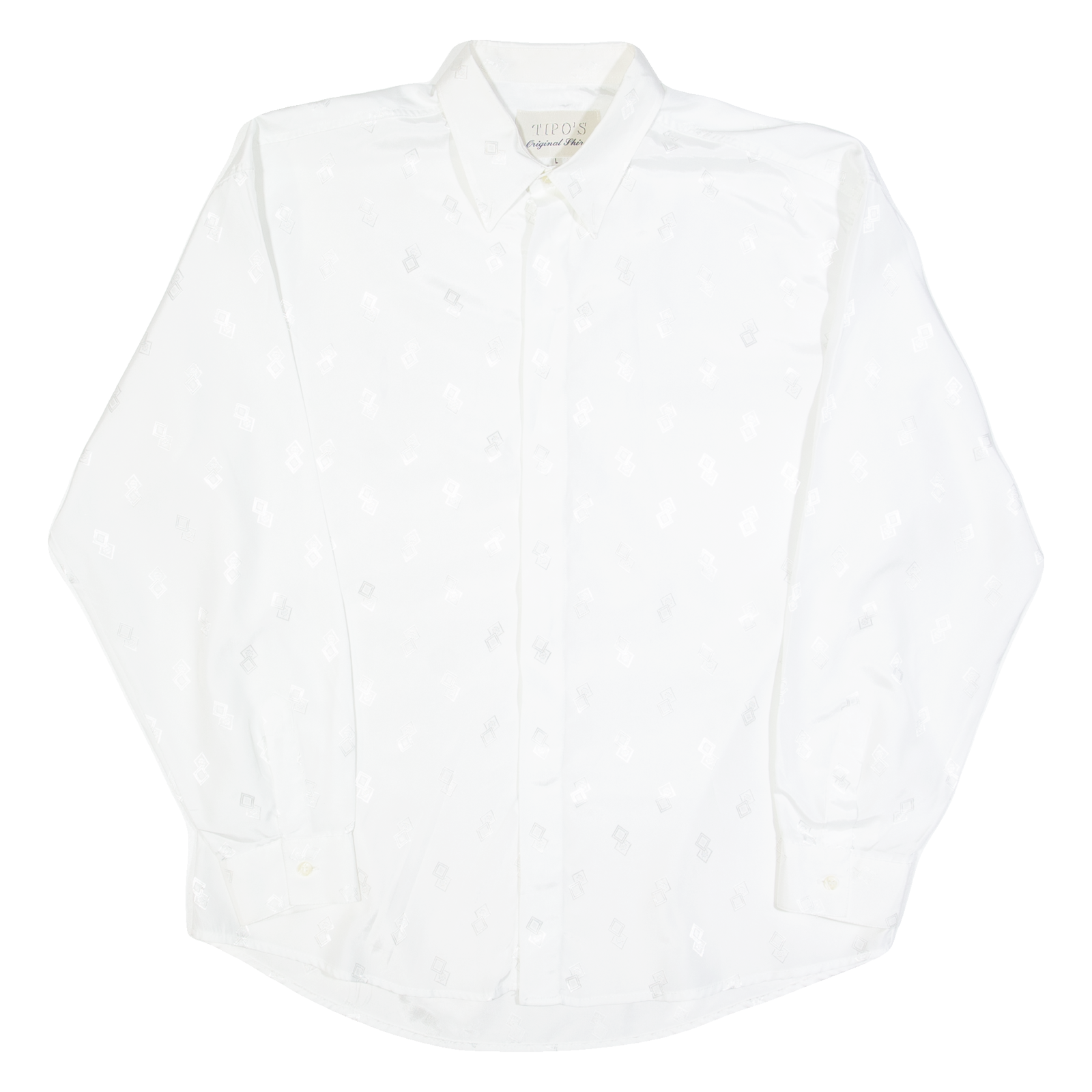 TIPPOS Mens Plain Shirt White Long Sleeve L Refurbished - N/A refurbished available on Cerqular