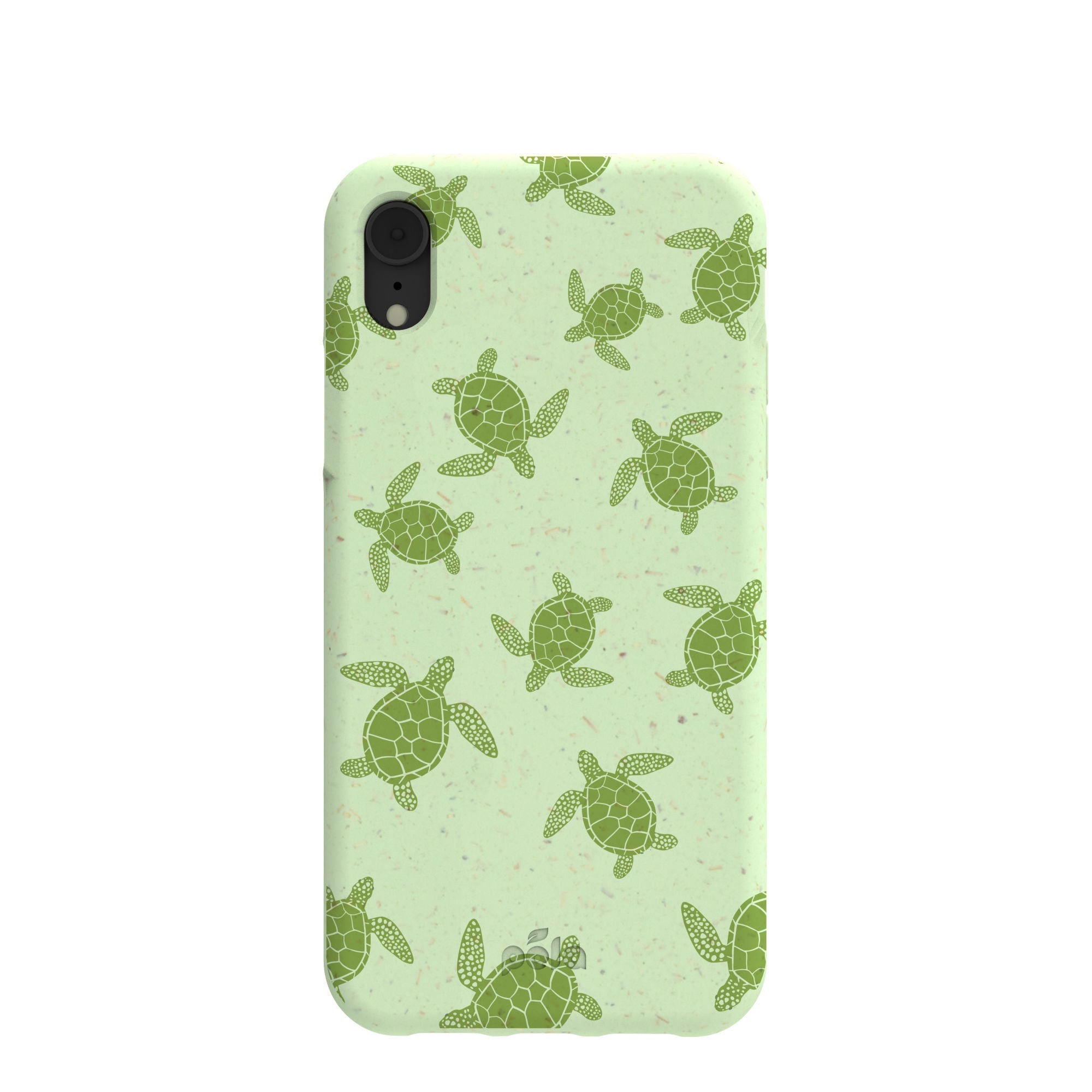 Sage Green Tiny Turtles iPhone XR Case Refurbished - Pela Case refurbished available on Cerqular