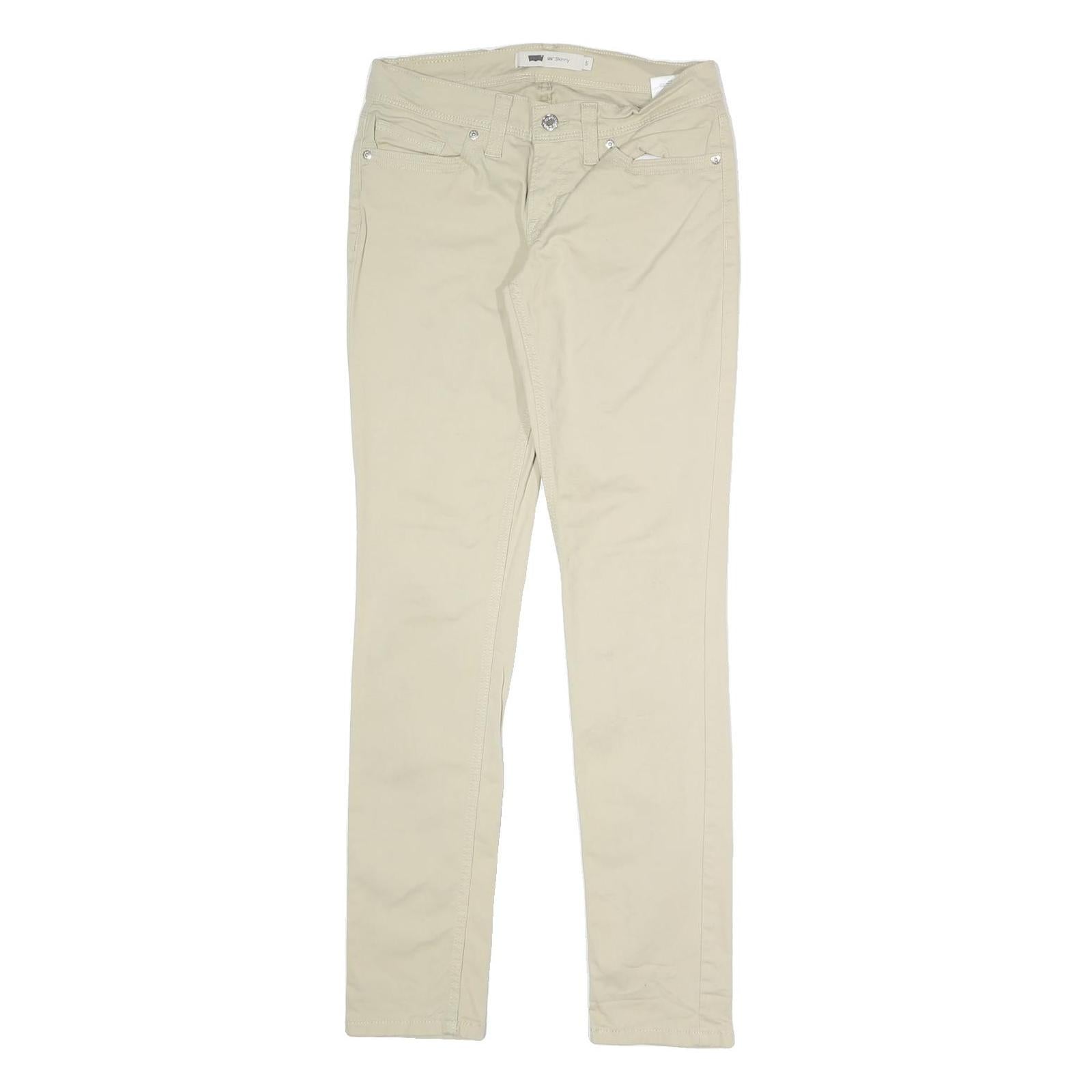 LEVI'S Womens Cotton Blend Beige Slim Skinny Trousers W28 L31 Stylish Zip Refurbished - N/A refurbished available on Cerqular