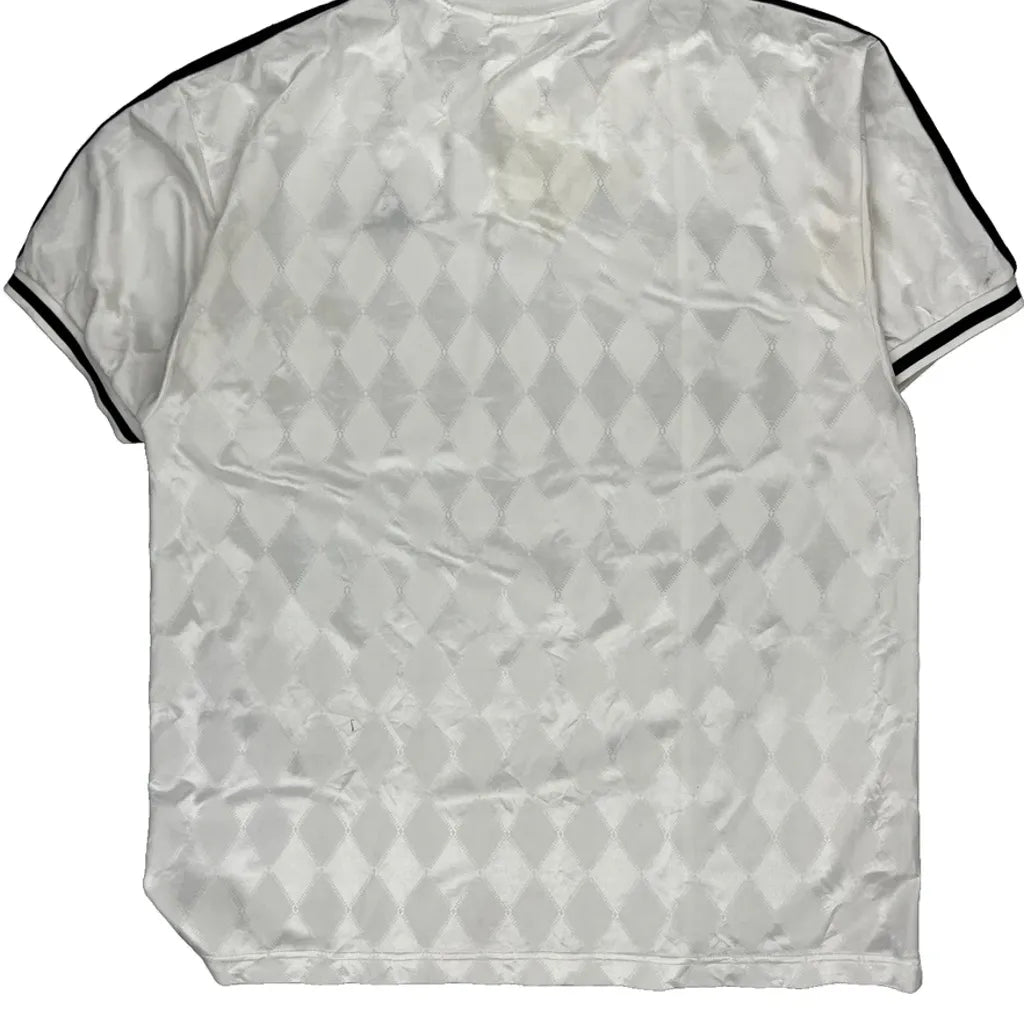 Adidas Striped Football Shirt - XL Black Polyester Refurbished - Thrifted (note: this is a term often used to describe second- refurbished available on Cerqular