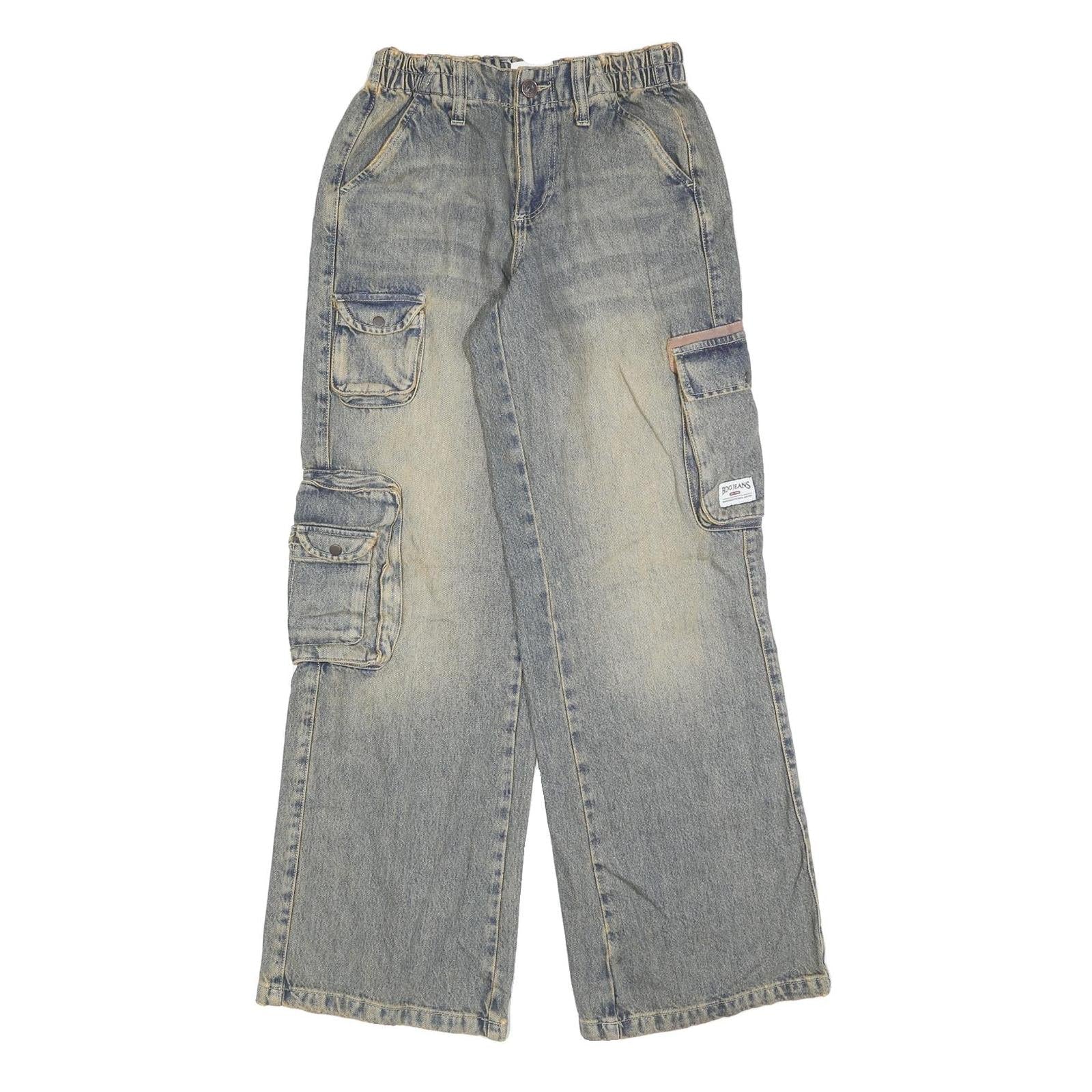 BDG Womens Relaxed Cargo Jeans Denim Light W25 L32 Utility Pockets Zip Refurbished - N/A refurbished available on Cerqular