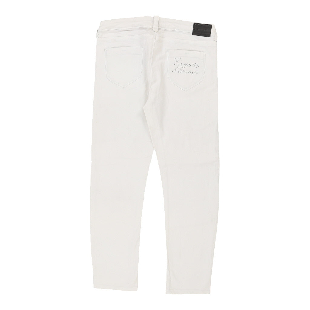 New Cameron Emporio Armani Jeans - 32W UK 10 White Cotton Refurbished - Thrifted (note: this is a term often used to describe second- refurbished available on Cerqular