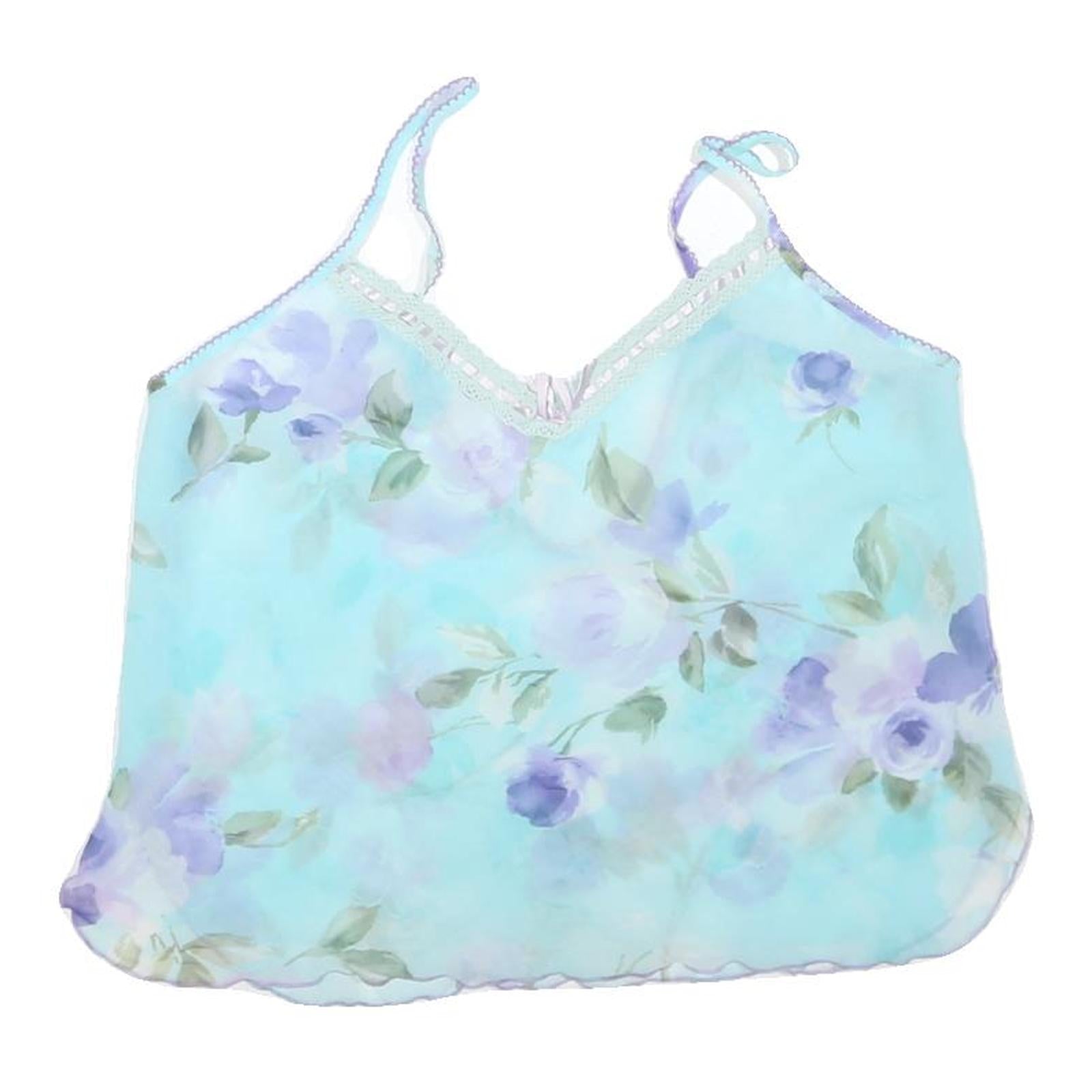 Buy Womens Blue Floral Printed Camisole Spaghetti Strap V-Neck XL Summer Top Refurbished - $18.19 Womens Blue Floral Printed Camisole Spaghetti Strap V-Neck XL Summer Top Refurbished - N/A refurbished available on Cerqular