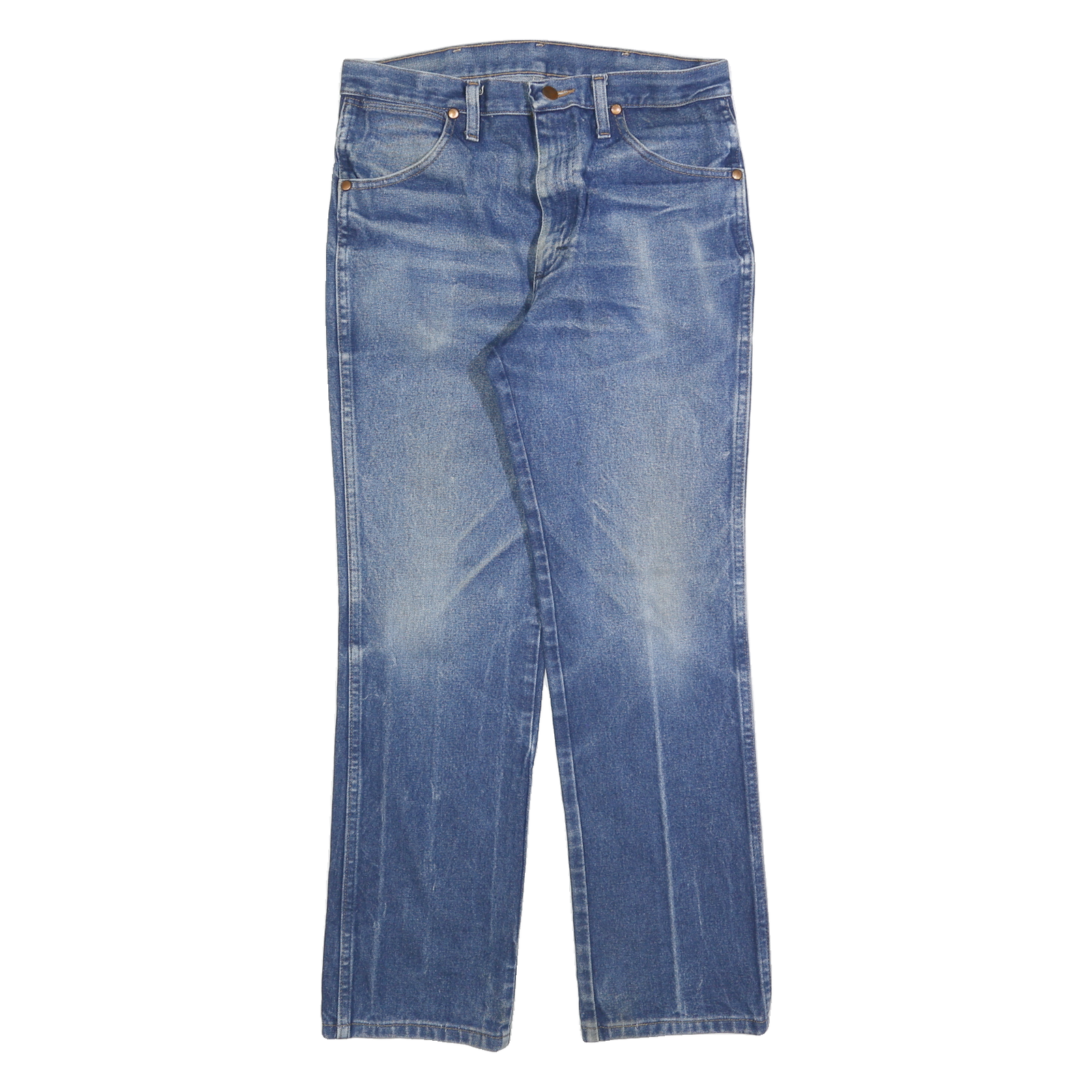 WRANGLER Mens Regular Fit Blue Denim Jeans W31 L30 Classic Zip Closure Refurbished - N/A refurbished available on Cerqular