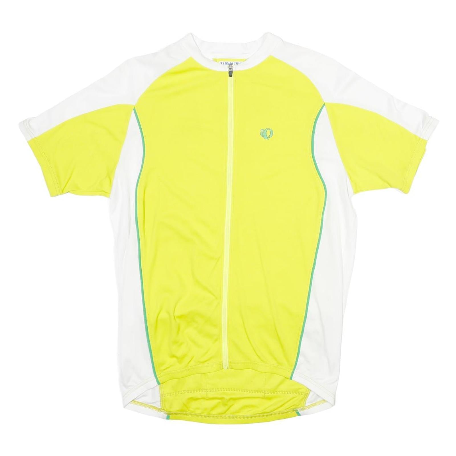 PEARL IZUMI Mens Yellow & White Cycling Jersey L Short Sleeve Crew Neck Zip Refurbished - N/A refurbished available on Cerqular