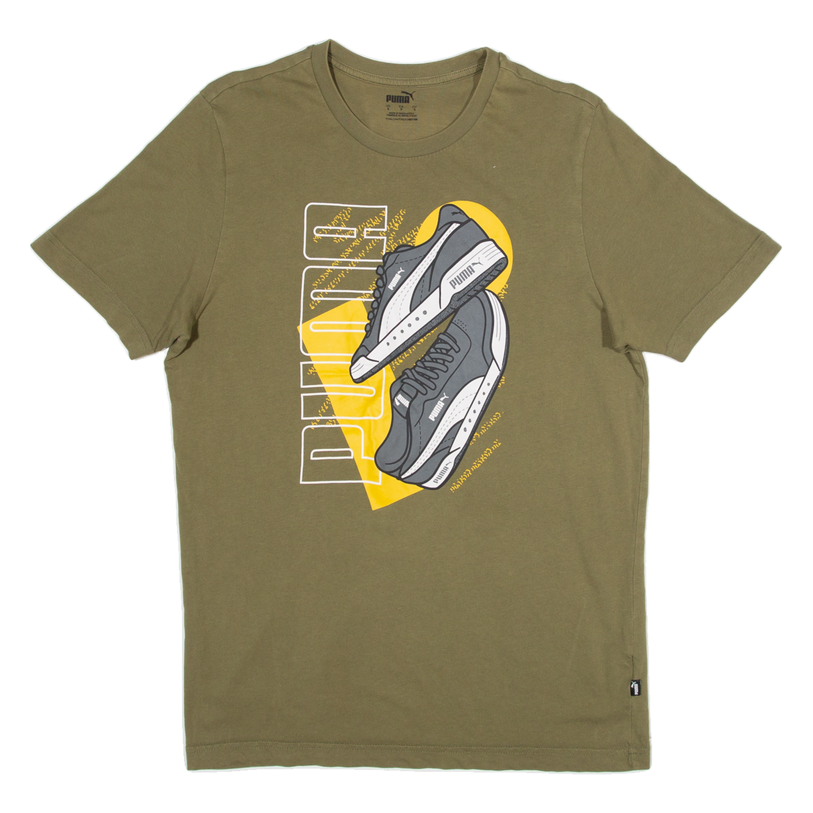 PUMA Mens T-Shirt Green S Refurbished - N/A refurbished available on Cerqular