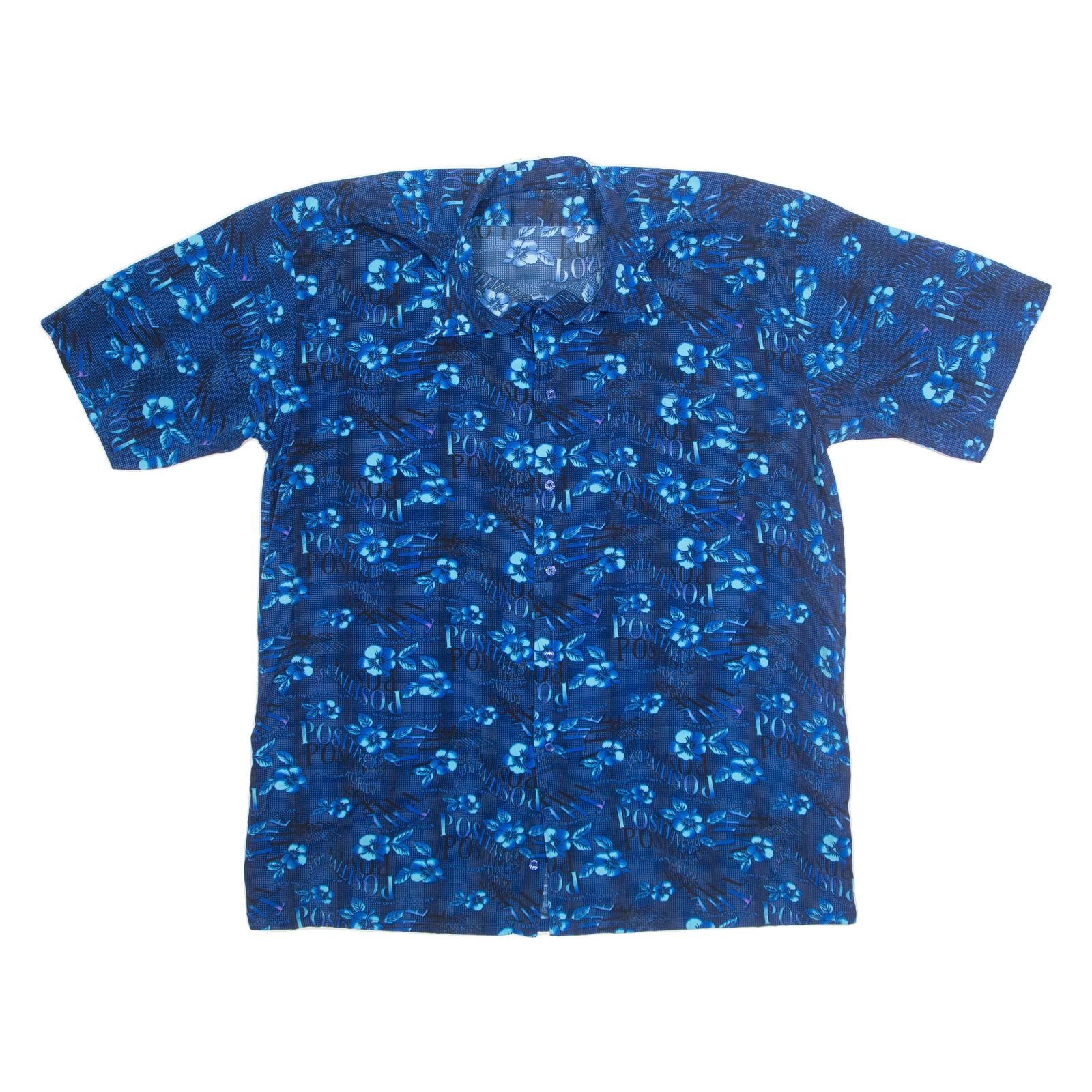 Mens Hawaiian Shirt Blue Floral L Refurbished - N/A refurbished available on Cerqular