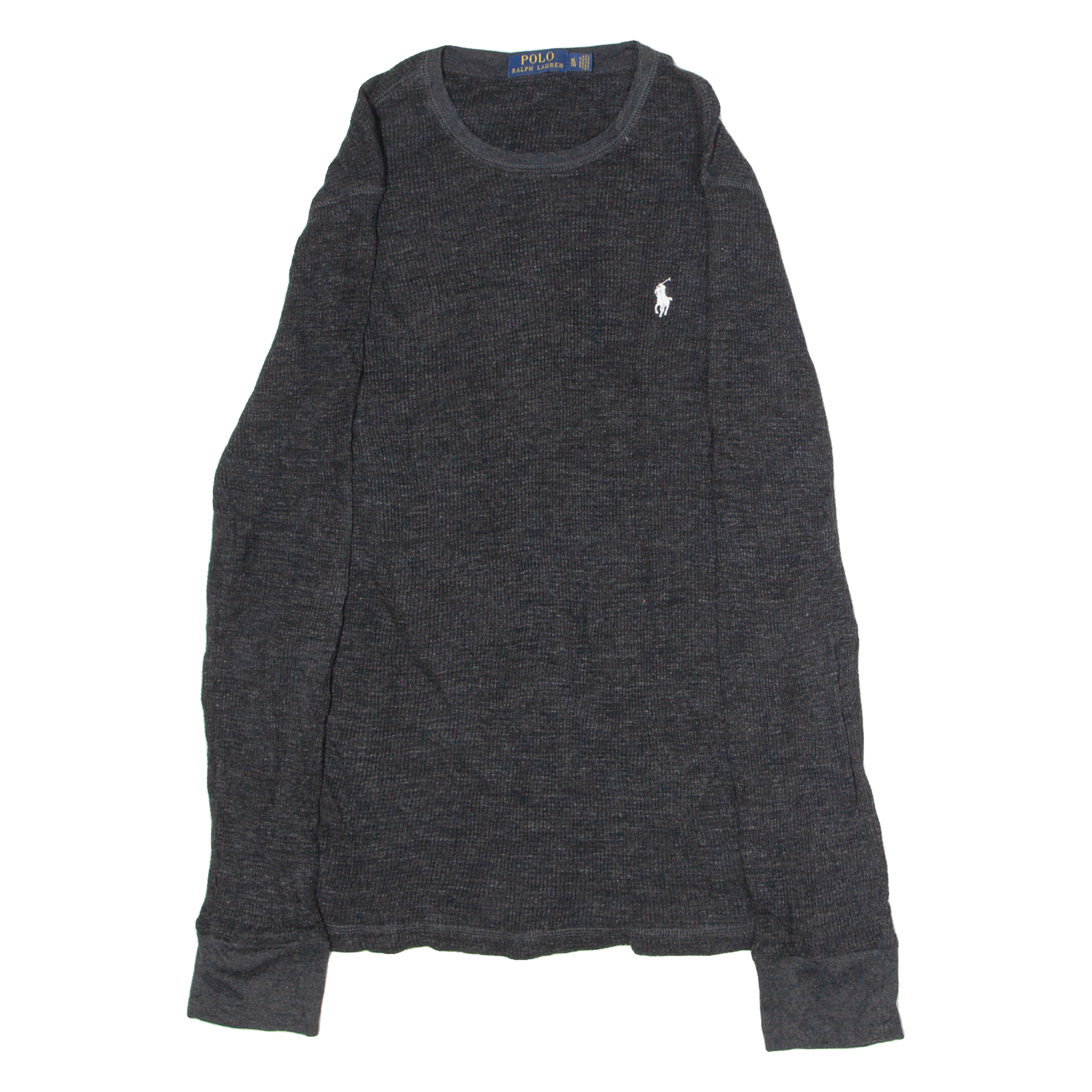 POLO RALPH LAUREN Womens Jumper Black Crew Neck Waffle Knit XL Refurbished - N/A refurbished available on Cerqular