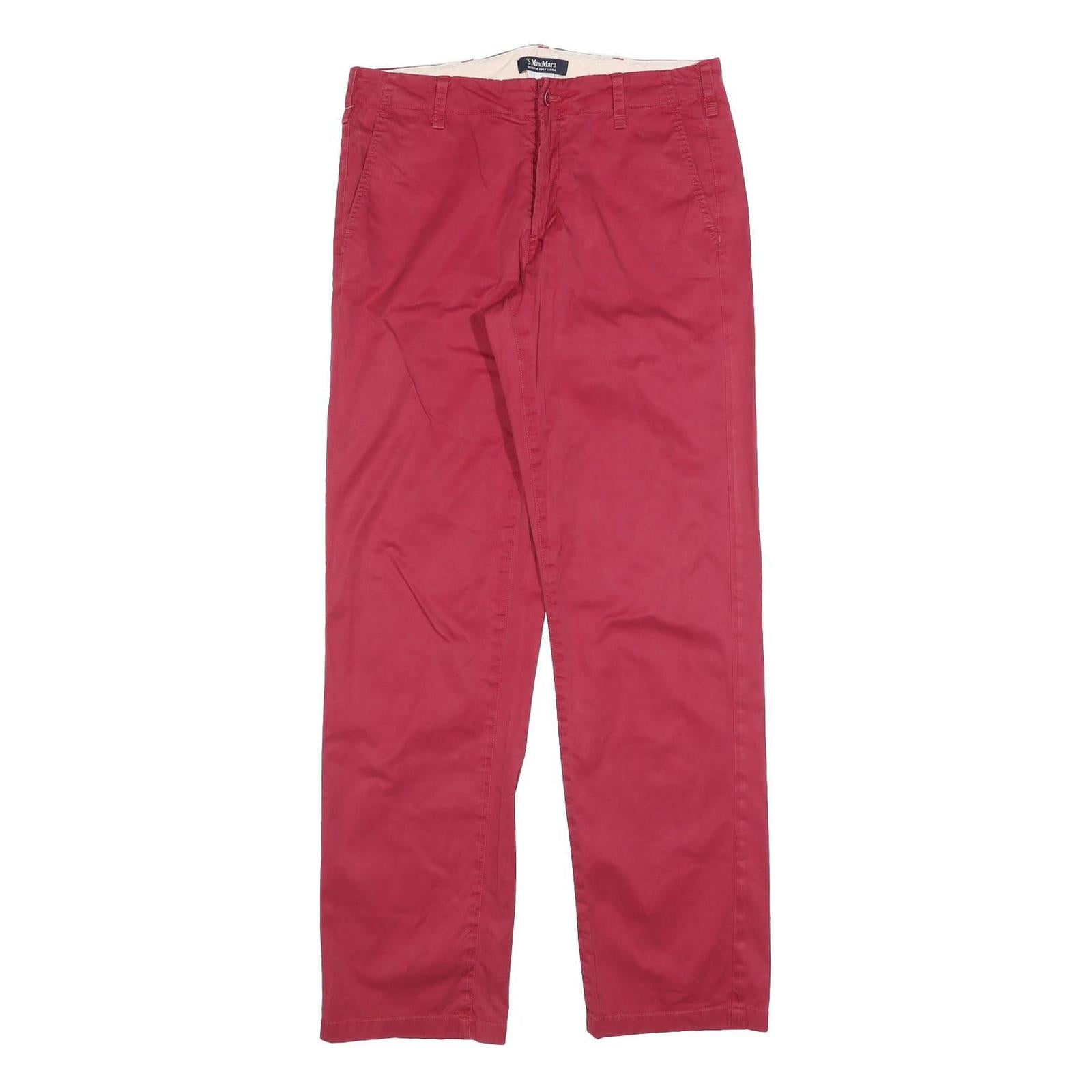 Buy S MAX MARA Womens Cotton Blend Red Regular Straight Trousers W30 L32 Stylish Refurbished - $49.39 S MAX MARA Womens Cotton Blend Red Regular Straight Trousers W30 L32 Stylish Refurbished - N/A refurbished available on Cerqular