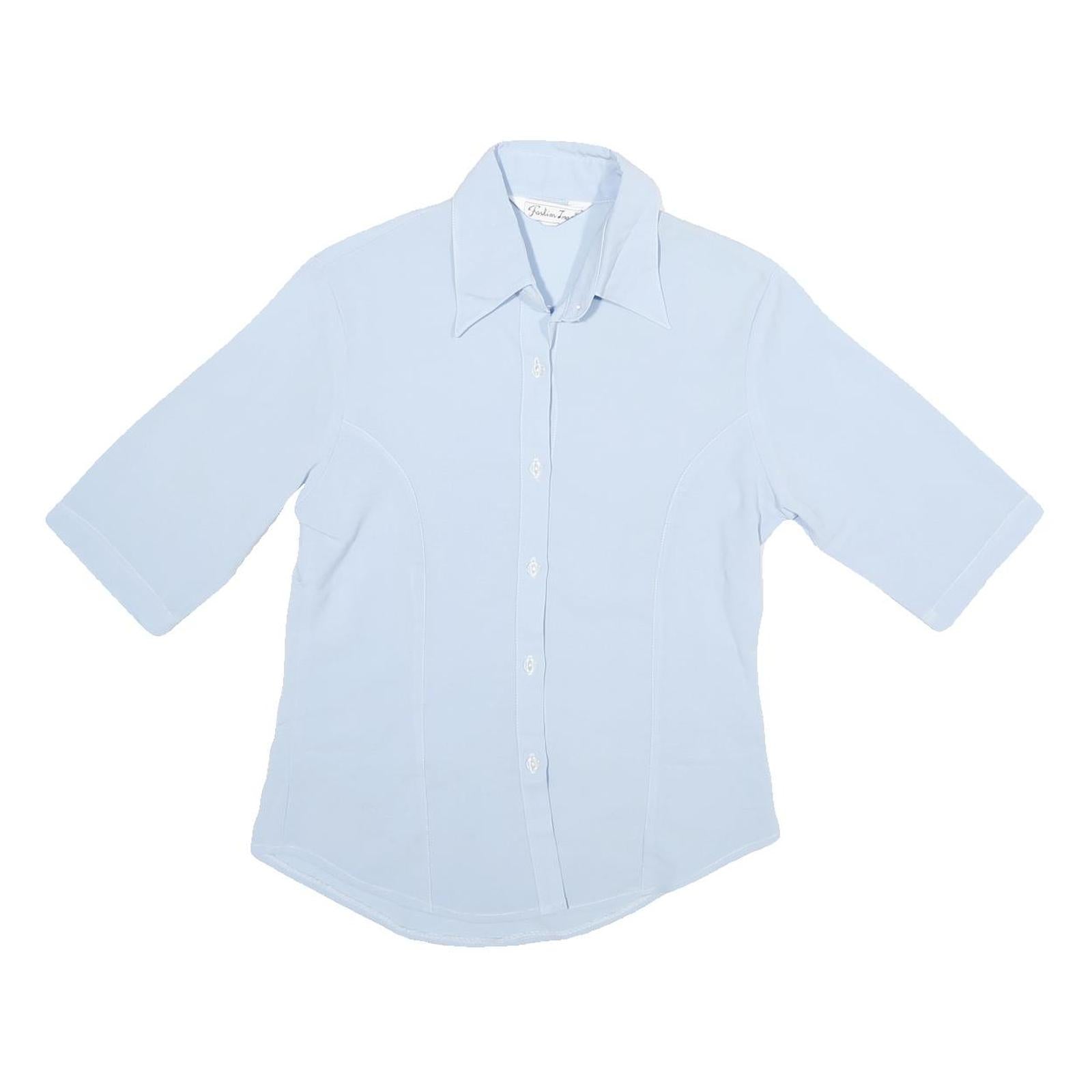 FASHION IMAGE Womens Blue Shirt XXS Polyester Blend Button Up Smart Casual Refurbished - N/A refurbished available on Cerqular