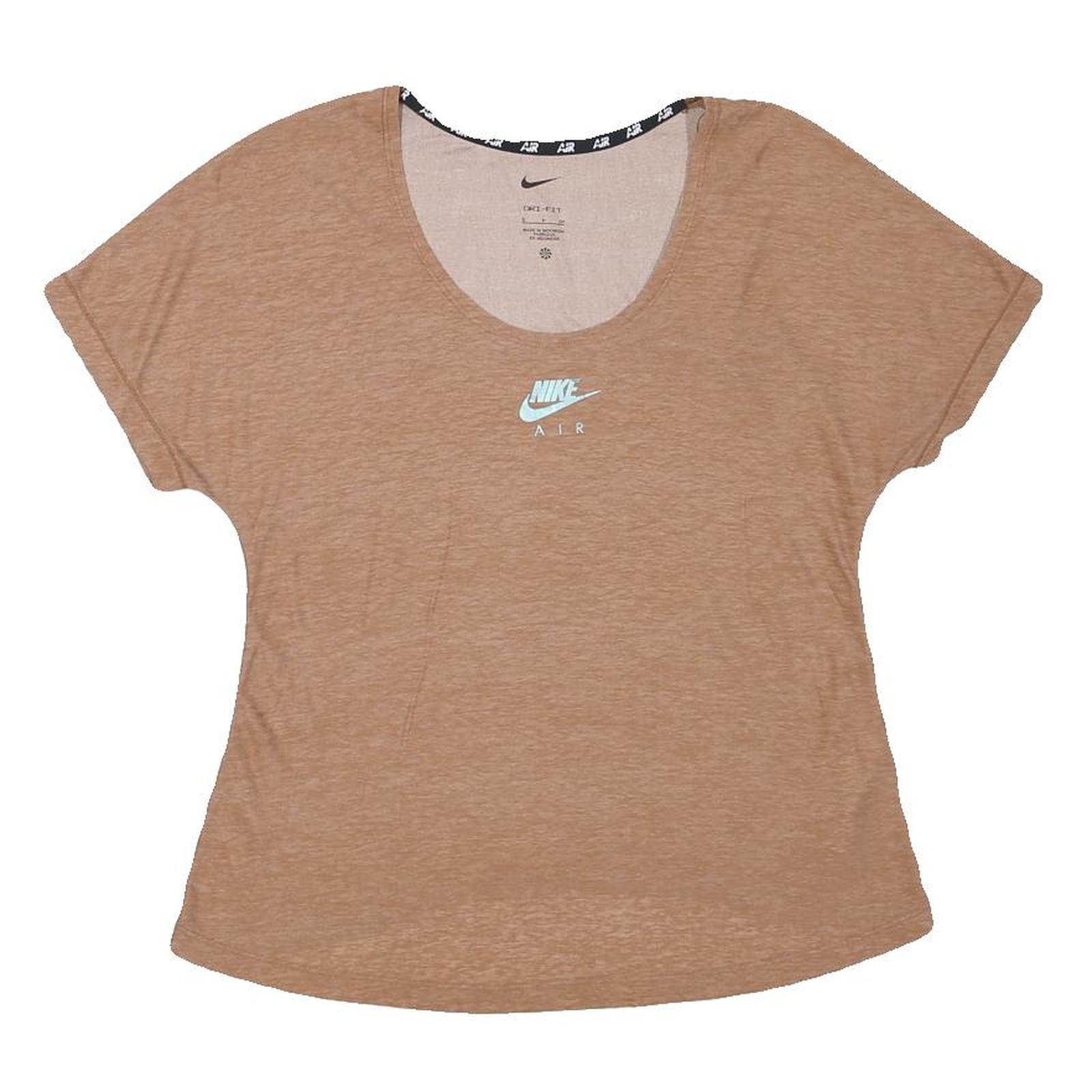 NIKE Mens Brown Dri-Fit T-Shirt S Short Sleeve Round Neck Lightweight Sport Refurbished - N/A refurbished available on Cerqular