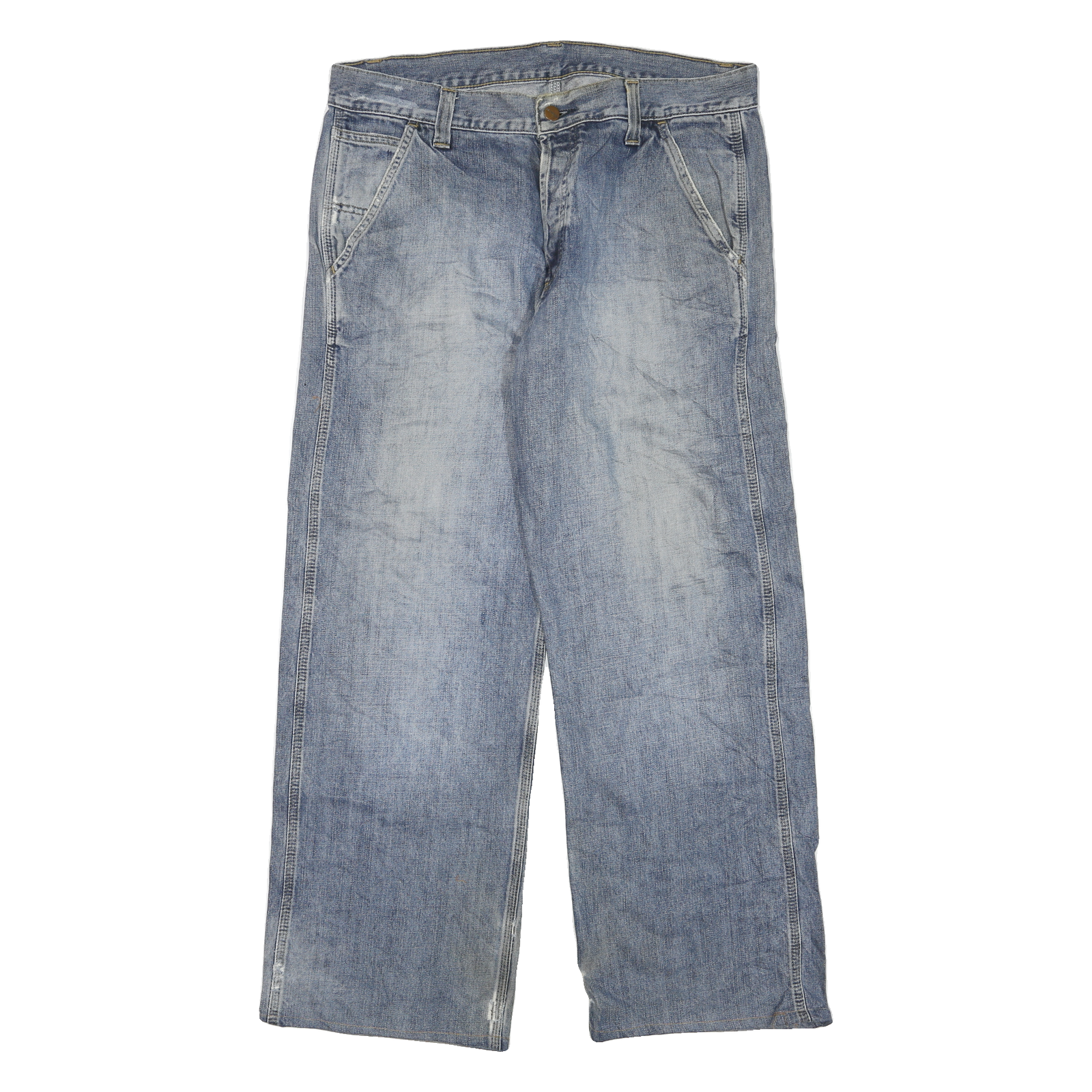CARHARTT Mens Jeans Blue Regular Straight Denim Light W36 L30 Workwear Refurbished - N/A refurbished available on Cerqular