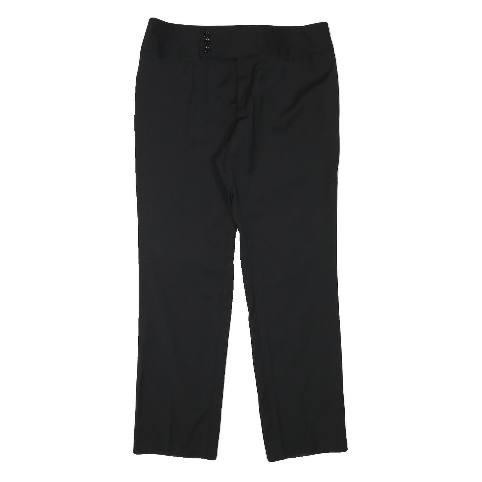 DOLCE & GABBANA Womens Black Wool Blend Regular Fit Straight Leg Trousers W34 Refurbished - N/A refurbished available on Cerqular
