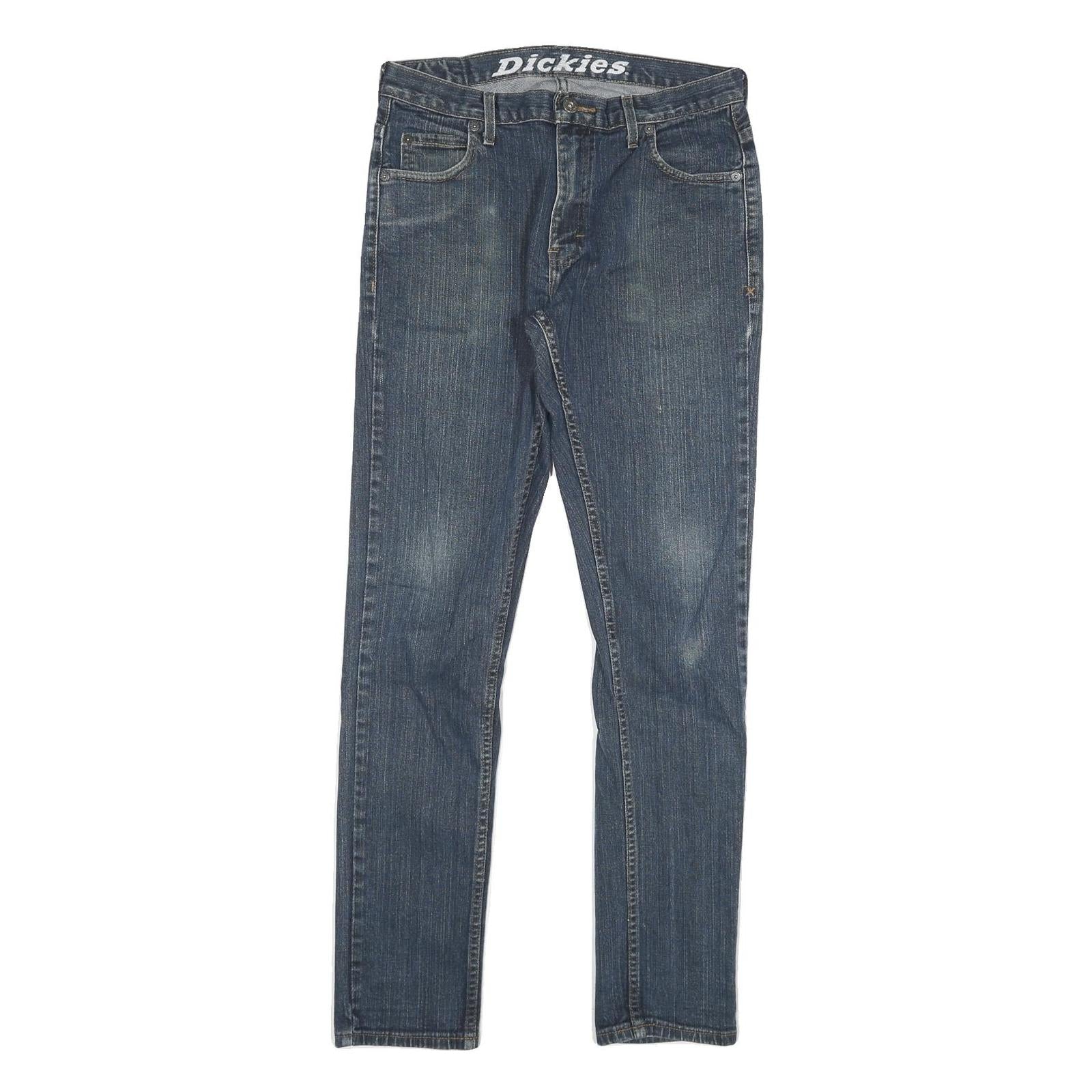 DICKIES Mens Slim Blue Denim Slim Fit Jeans W31 L32 Casual Comfort Zip Refurbished - N/A refurbished available on Cerqular