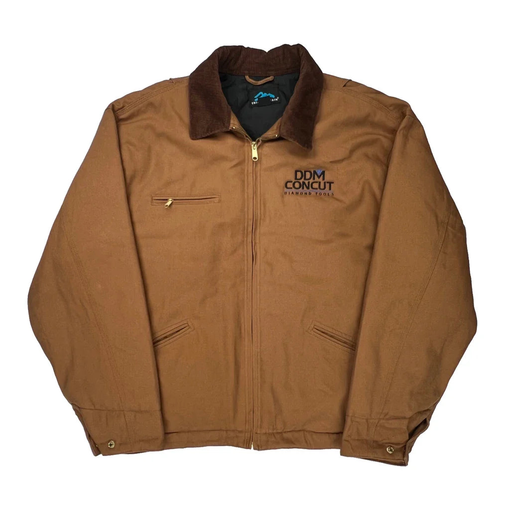 Tri-Mountain Jacket - Large Brown Cotton Refurbished - Thrifted (note: this is a term often used to describe second- refurbished available on Cerqular
