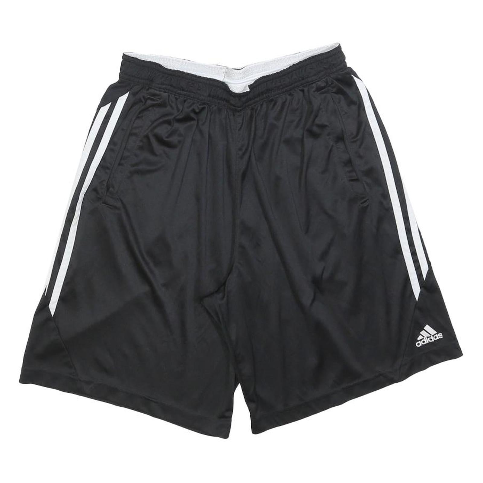 ADIDAS Mens Black Casual Polyester Shorts M W28 Sportswear Three Stripes Refurbished - N/A refurbished available on Cerqular