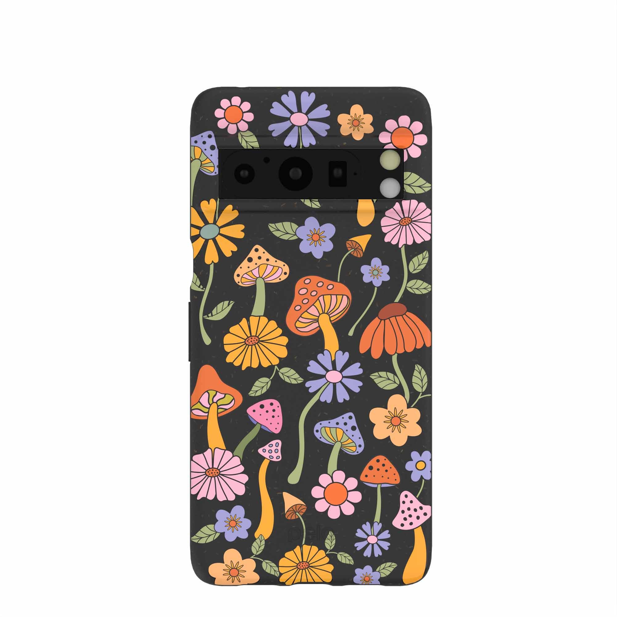 Black Midnight Shrooms Google Pixel 8 Pro Case Refurbished - Pela Case refurbished available on Cerqular