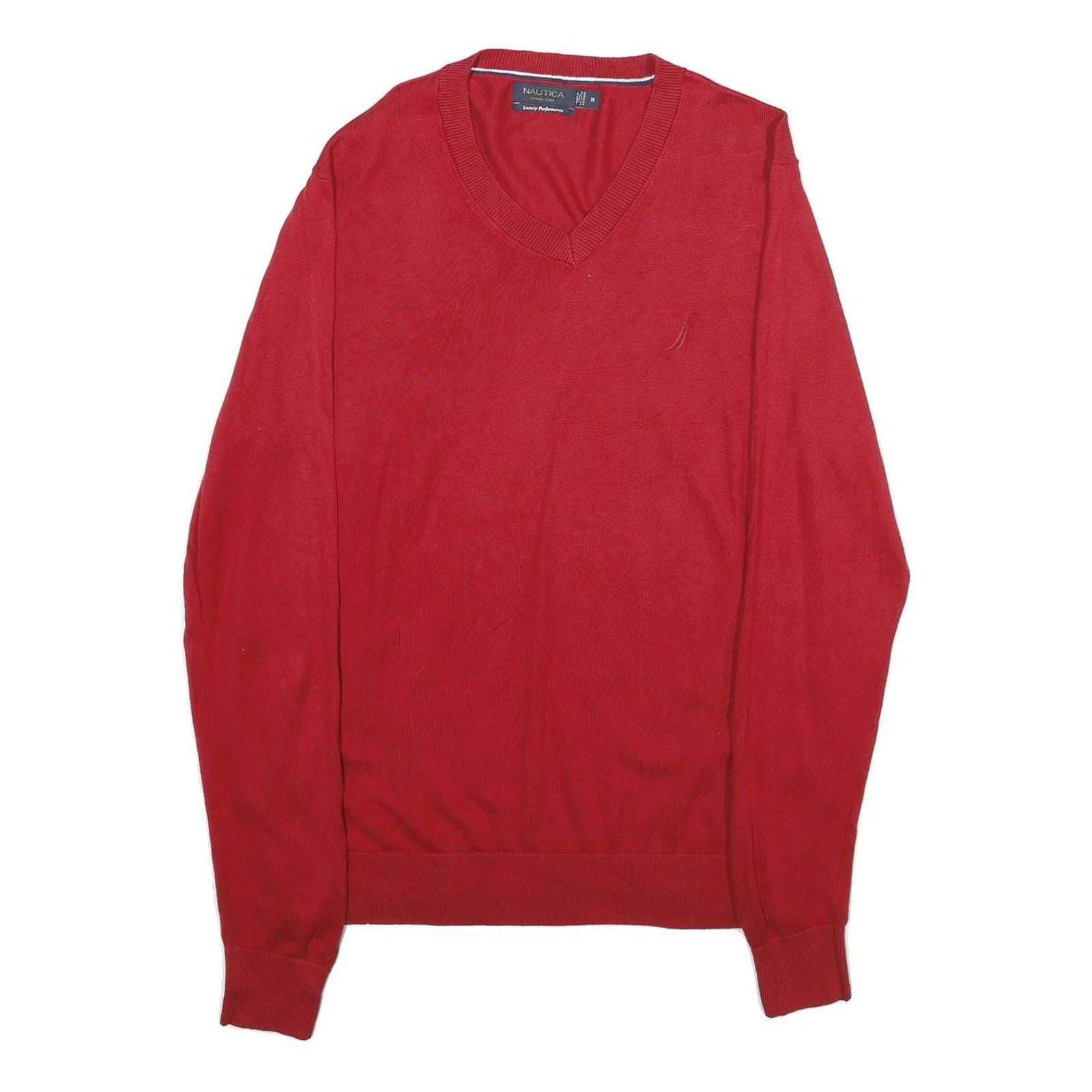 Buy NAUTICA Mens Red Plain V-Neck Basic Knit Jumper M Casual Comfort Cotton Blend Refurbished - $25.99 NAUTICA Mens Red Plain V-Neck Basic Knit Jumper M Casual Comfort Cotton Blend Refurbished - N/A refurbished available on Cerqular