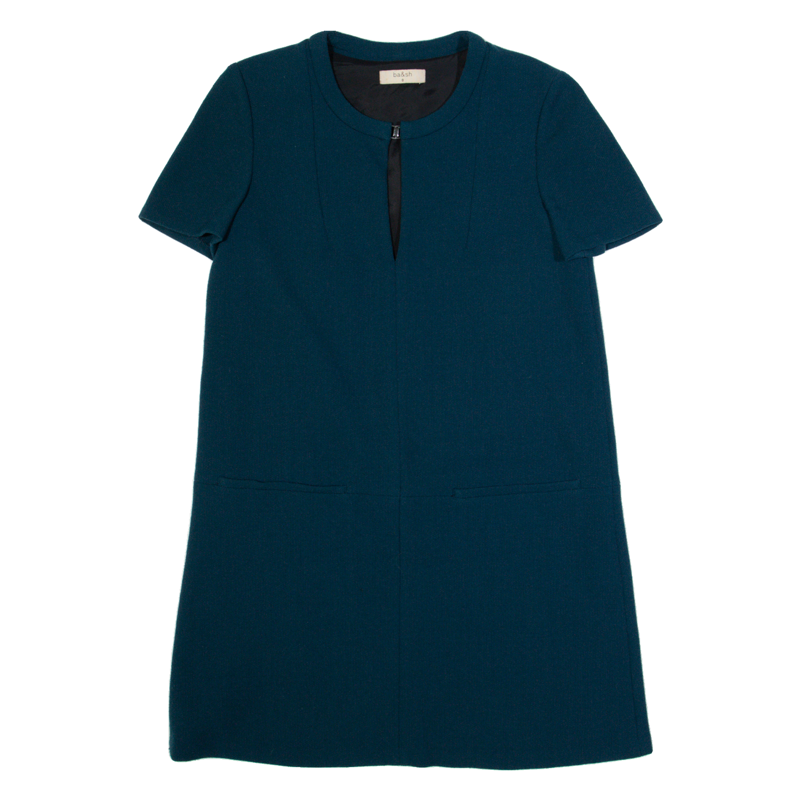 BA&SH Oversized Womens Shift Dress Green Short Sleeve Knee Length S Refurbished - N/A refurbished available on Cerqular