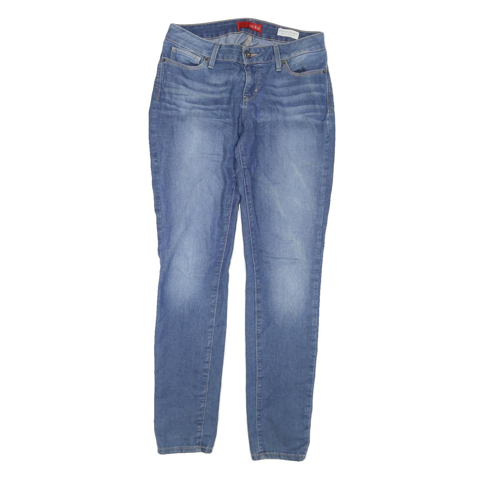 GUESS Womens Jeans Blue Regular Skinny Denim Medium W34 L32 Stretch Fit Refurbished - N/A refurbished available on Cerqular