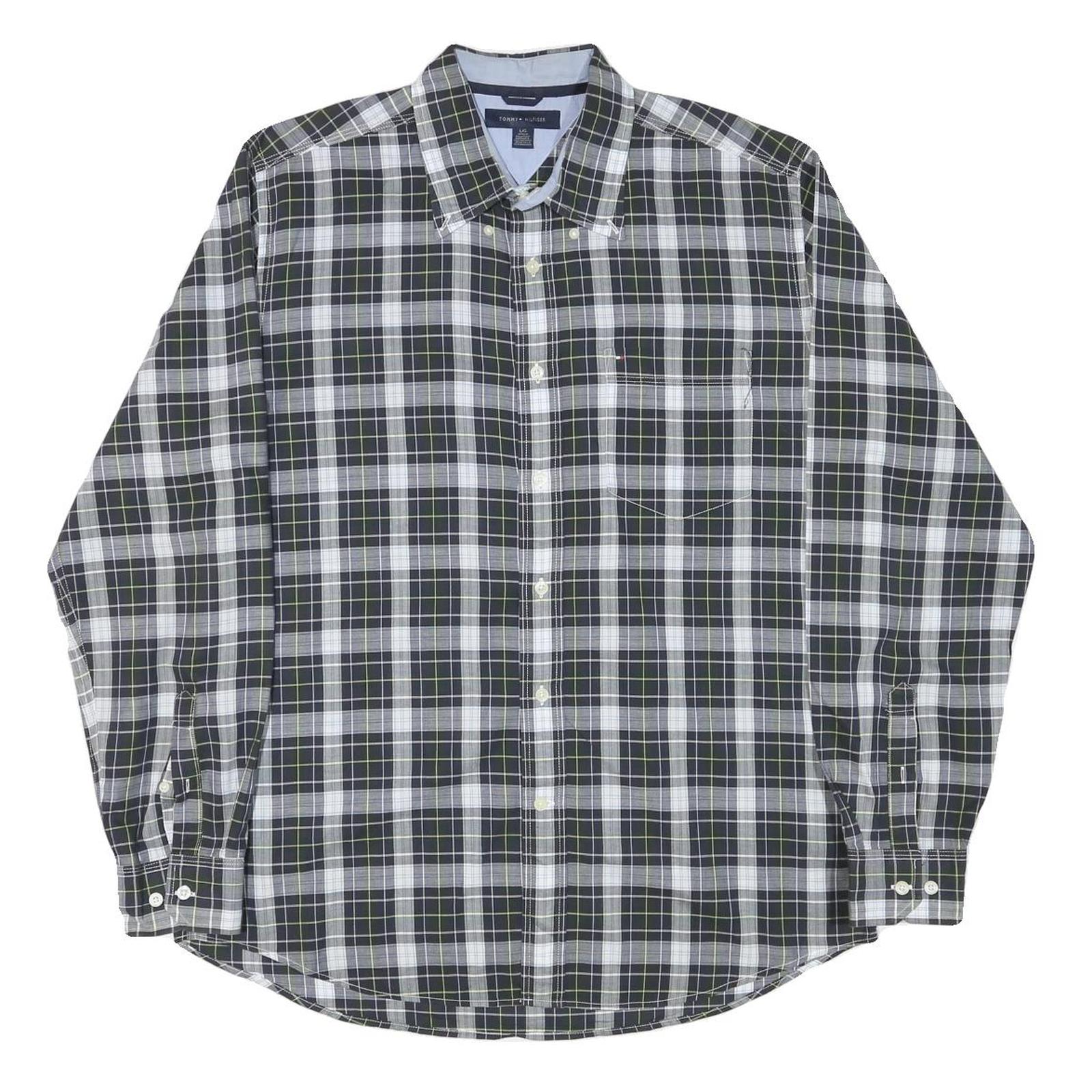 Buy TOMMY HILFIGER Mens Black & White Check Shirt L Button Down Collar Long Sleeve Refurbished - $38.99 TOMMY HILFIGER Mens Black & White Check Shirt L Button Down Collar Long Sleeve Refurbished - N/A refurbished available on Cerqular