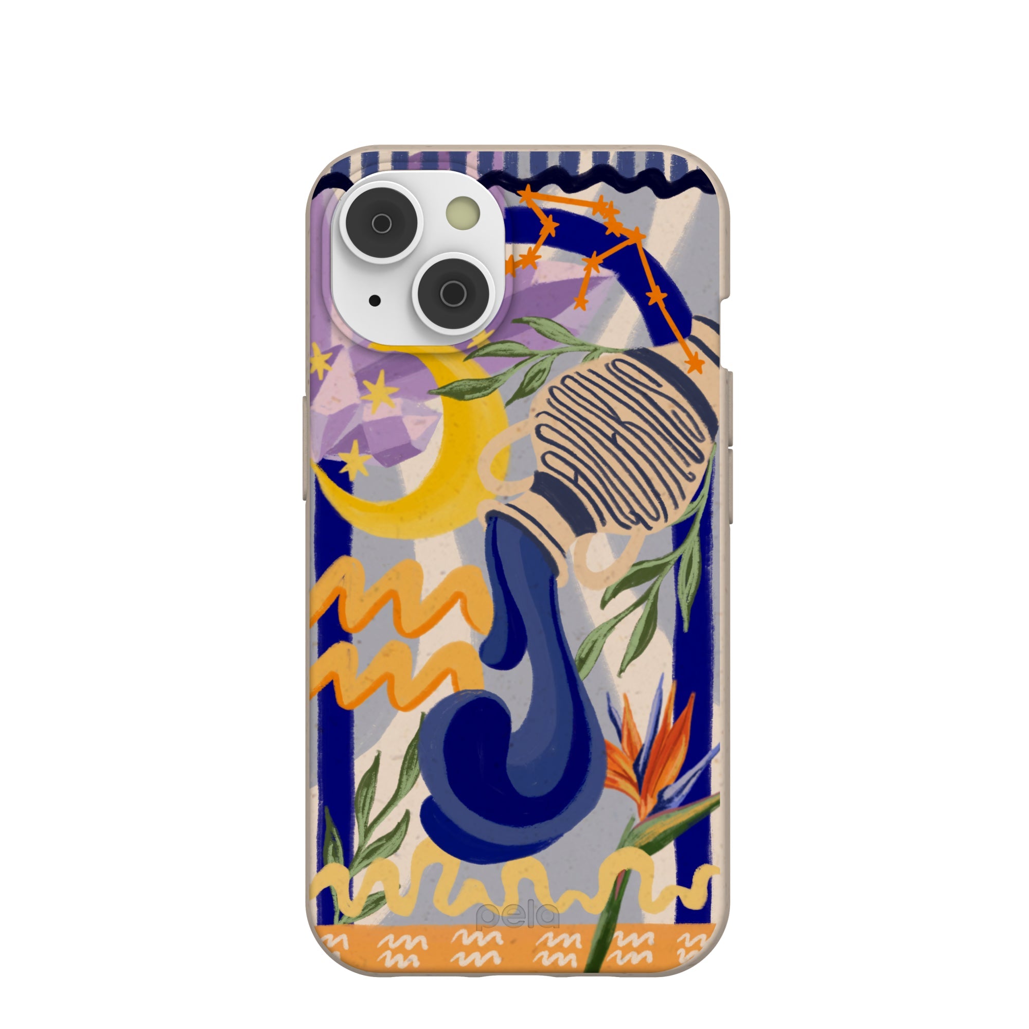 Seashell Aquarius Water iPhone 14/16e Case Refurbished - Pela Case refurbished available on Cerqular