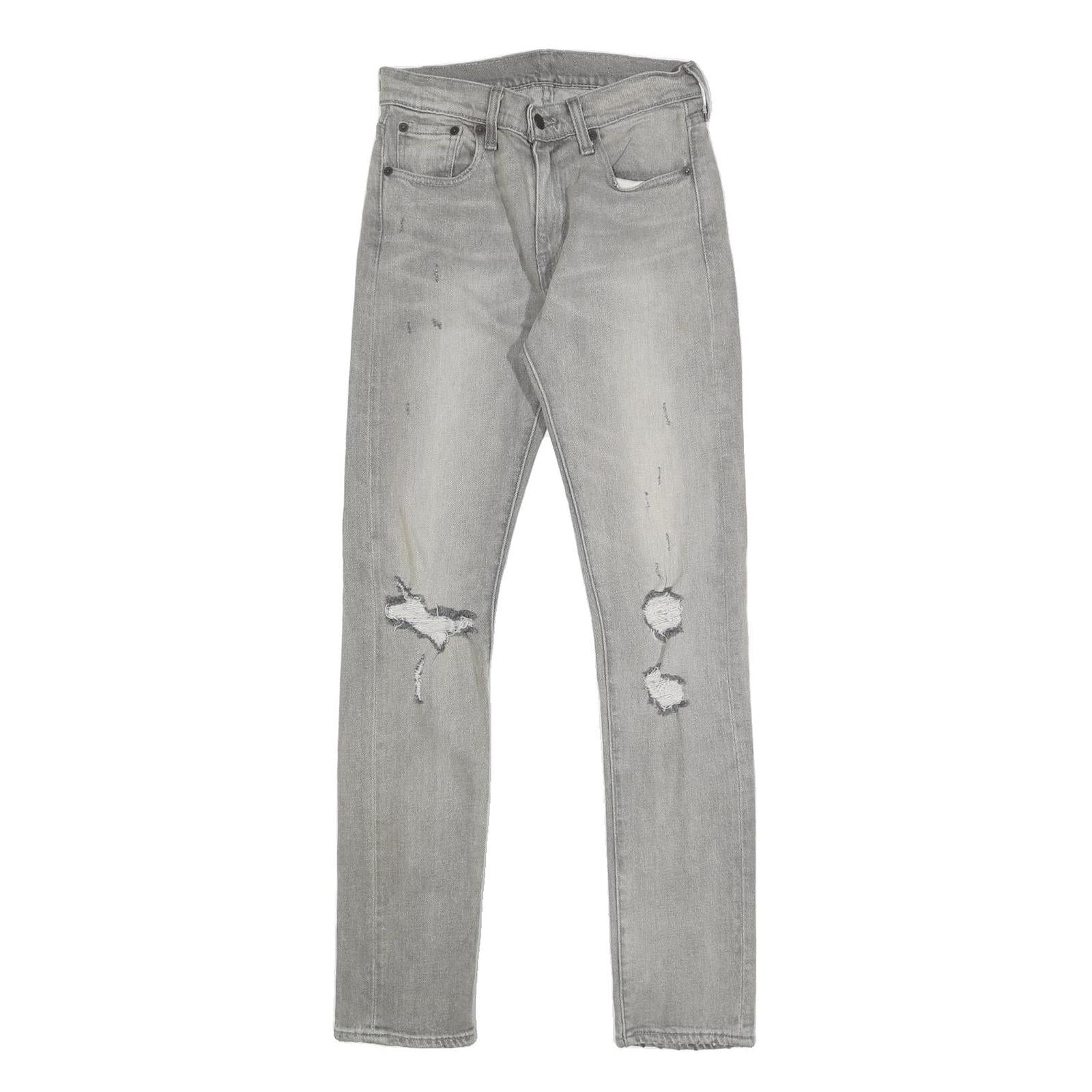 LEVI'S 505C Womens Jeans Grey Slim Skinny Denim W25 L32 Distressed Refurbished - N/A refurbished available on Cerqular