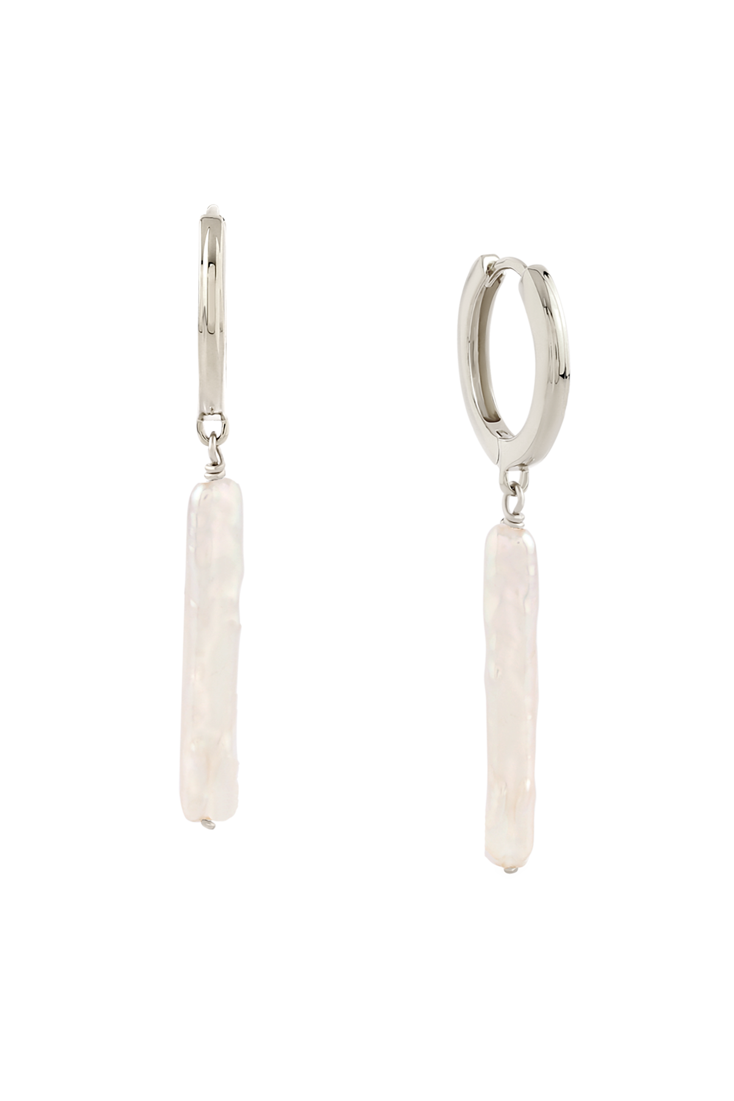 Buy Nora Pearl Huggies Silver | Size: 1.75 inch Refurbished - $118.00 Nora Pearl Huggies Silver | Size: 1.75 inch Refurbished - N/A (There is no well-known brand by the name "A refurbished available on Cerqular