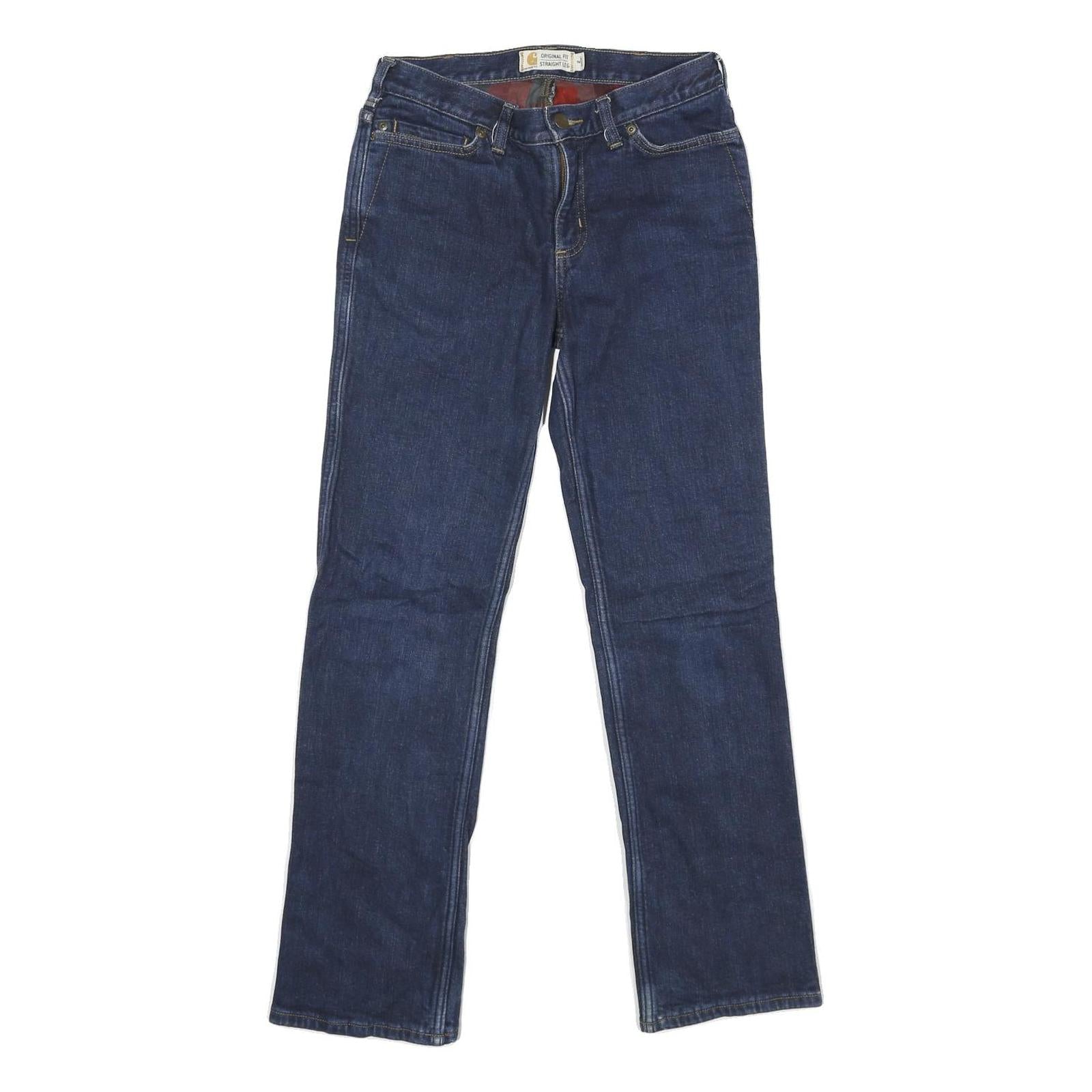 CARHARTT Womens Classic Blue Straight Denim Medium Wash Jeans W28 L30 Zip Refurbished - N/A refurbished available on Cerqular