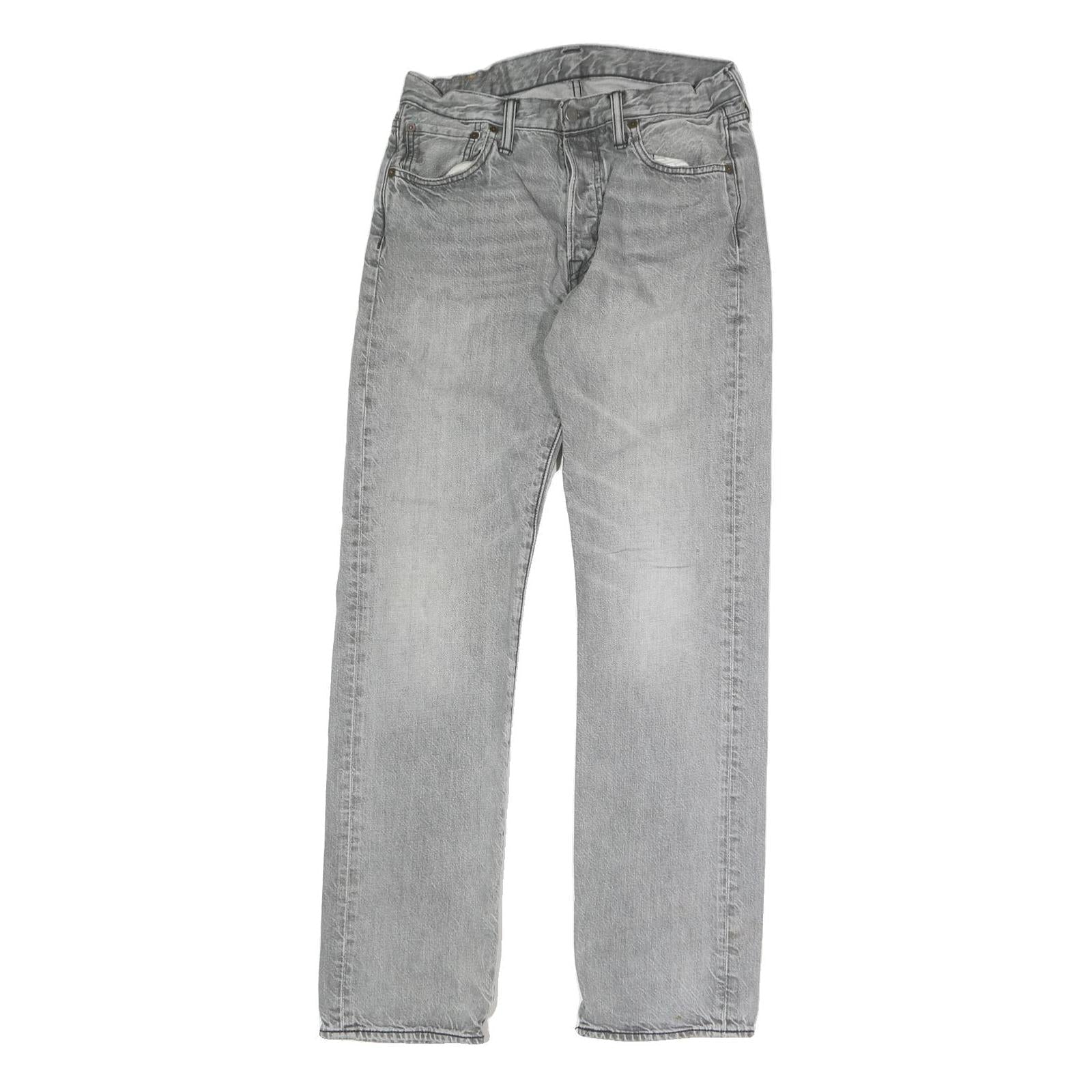 LEVI'S Mens Regular Fit Grey Denim Jeans W29 L30 Casual Button Closure Refurbished - N/A refurbished available on Cerqular