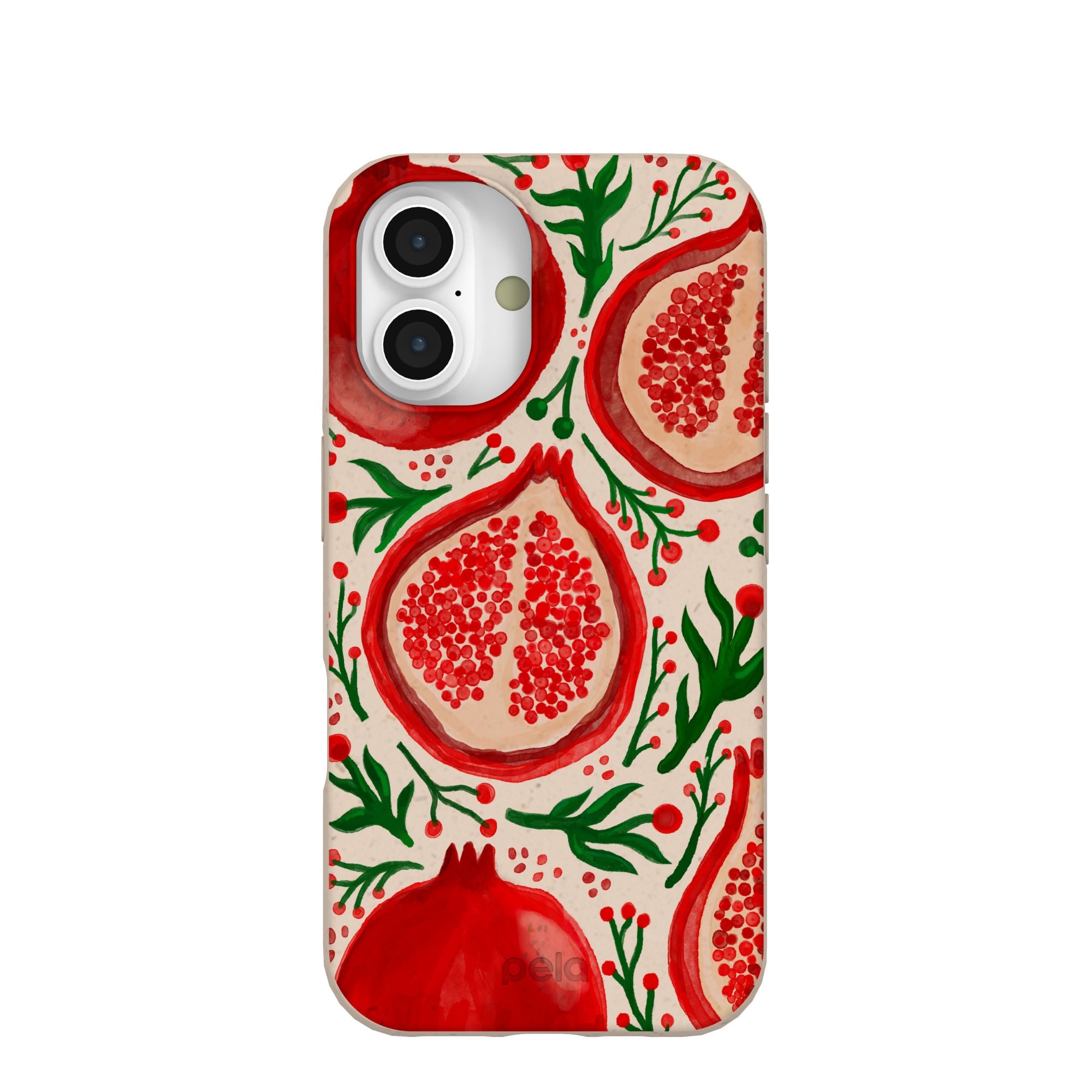Seashell Pomegranate Cheer iPhone 16 Case Refurbished - Pela Case refurbished available on Cerqular