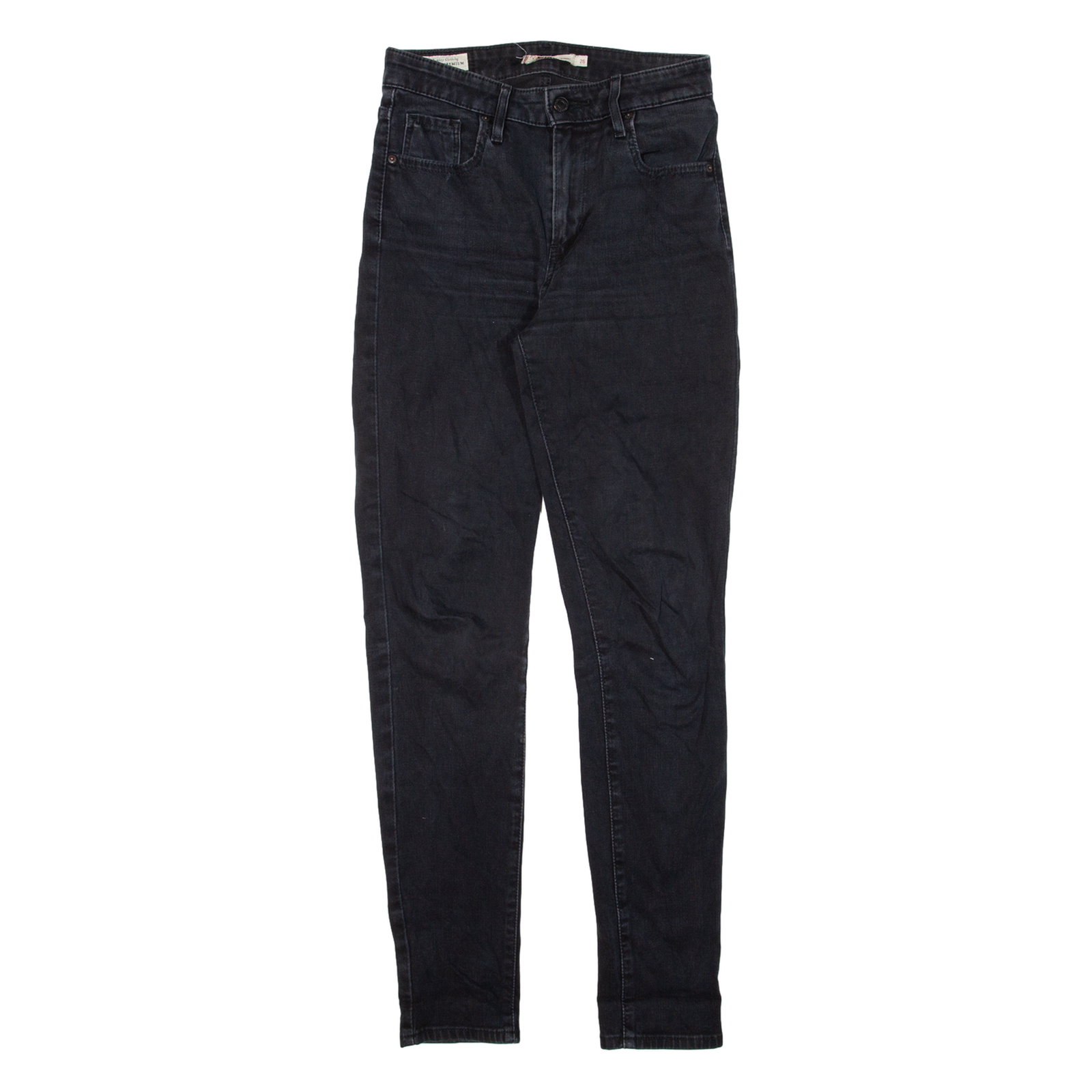 LEVI'S 721 High Rise Womens Jeans Black Slim Skinny W26 L30 Refurbished - N/A refurbished available on Cerqular