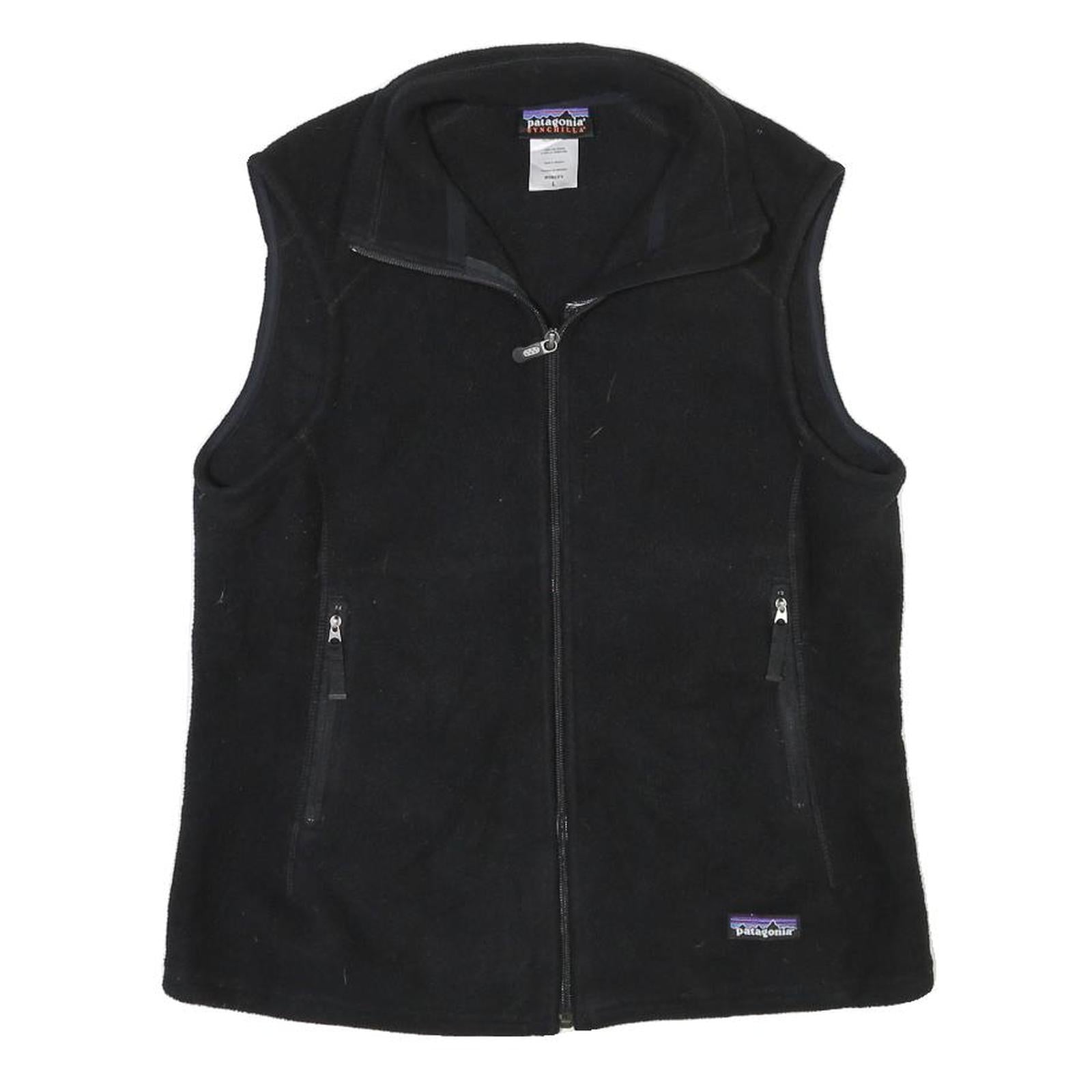 PATAGONIA Womens Black Zip Fleece Vest L Polyester Outdoor Casual Warm Refurbished - N/A refurbished available on Cerqular
