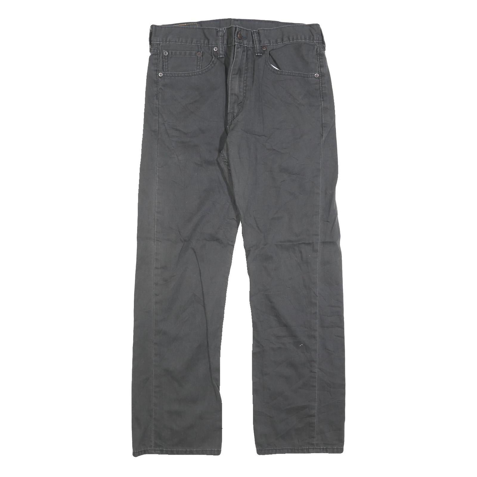 LEVI'S 505 Mens Jeans Black Regular Straight Denim W33 L30 Classic Zip Fly Refurbished - N/A refurbished available on Cerqular