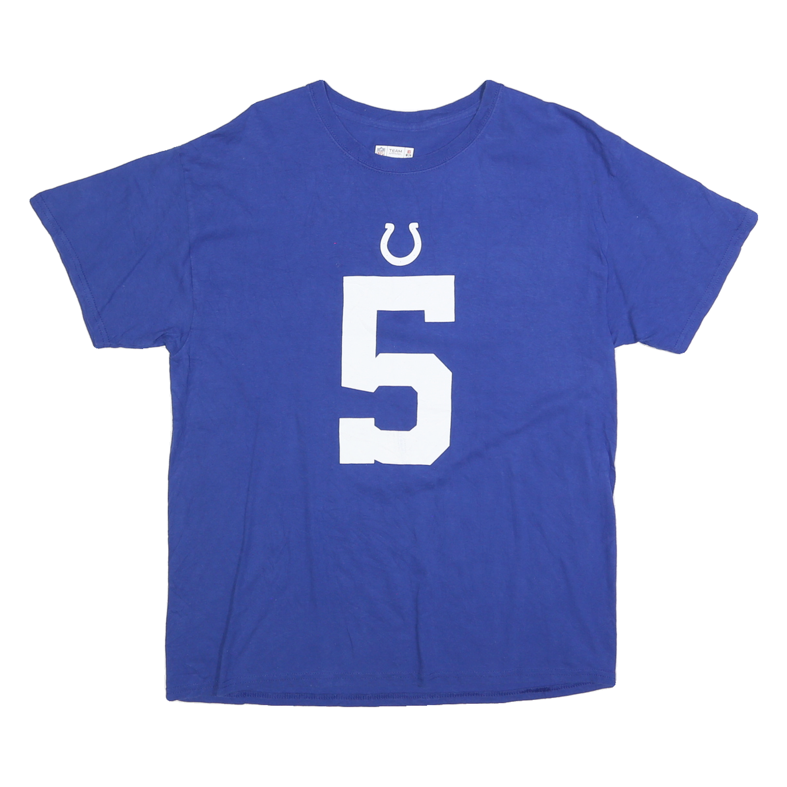 NFL Mens Blue Richardson 5 Graphic T-Shirt L Short Sleeve Crew Neck Refurbished - N/A refurbished available on Cerqular