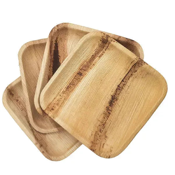 Dtocs Palm Leaf Plates - 7 Inch Square (Pack 50) | Bamboo Plate Like Compostable Disposable Wedding Plates - USDA Certified Biobased | Size: 50 Pcs. Refurbished - N/A (Note: There is no well-known brand with the initial refurbished available on Cerqular