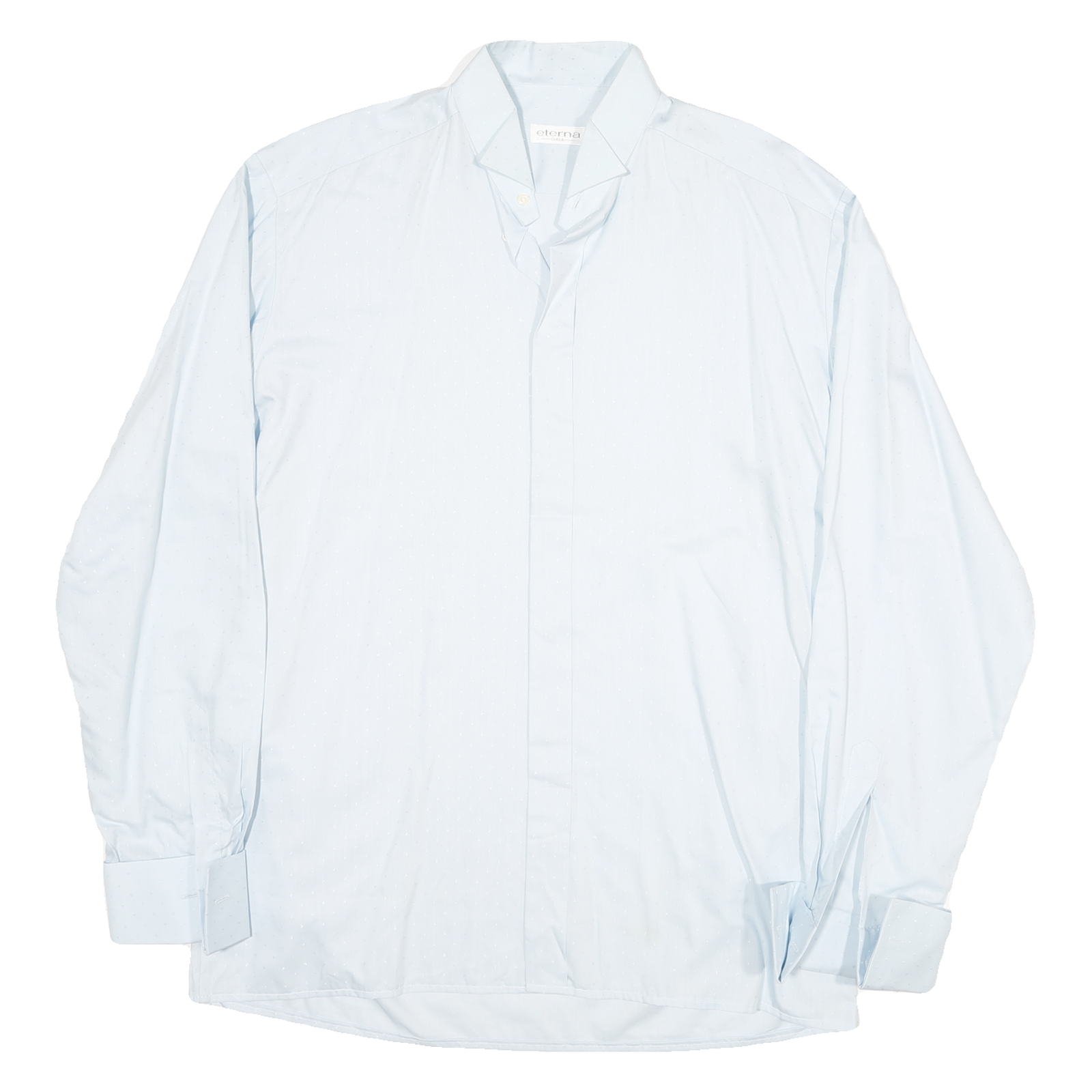 ETERNAL Mens Blue Shirt L Cotton Blend Long Sleeve Button Formal Classic Fit Refurbished - N/A refurbished available on Cerqular