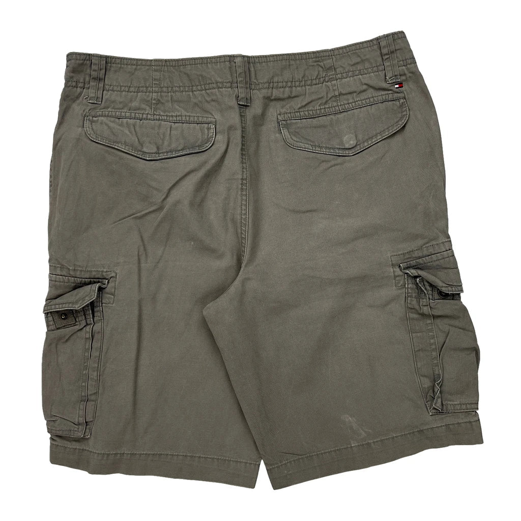 Tommy Hilfiger Cargo Shorts - 33W 10L Grey Cotton Refurbished - Thrifted (note: this is a term often used to describe second- refurbished available on Cerqular