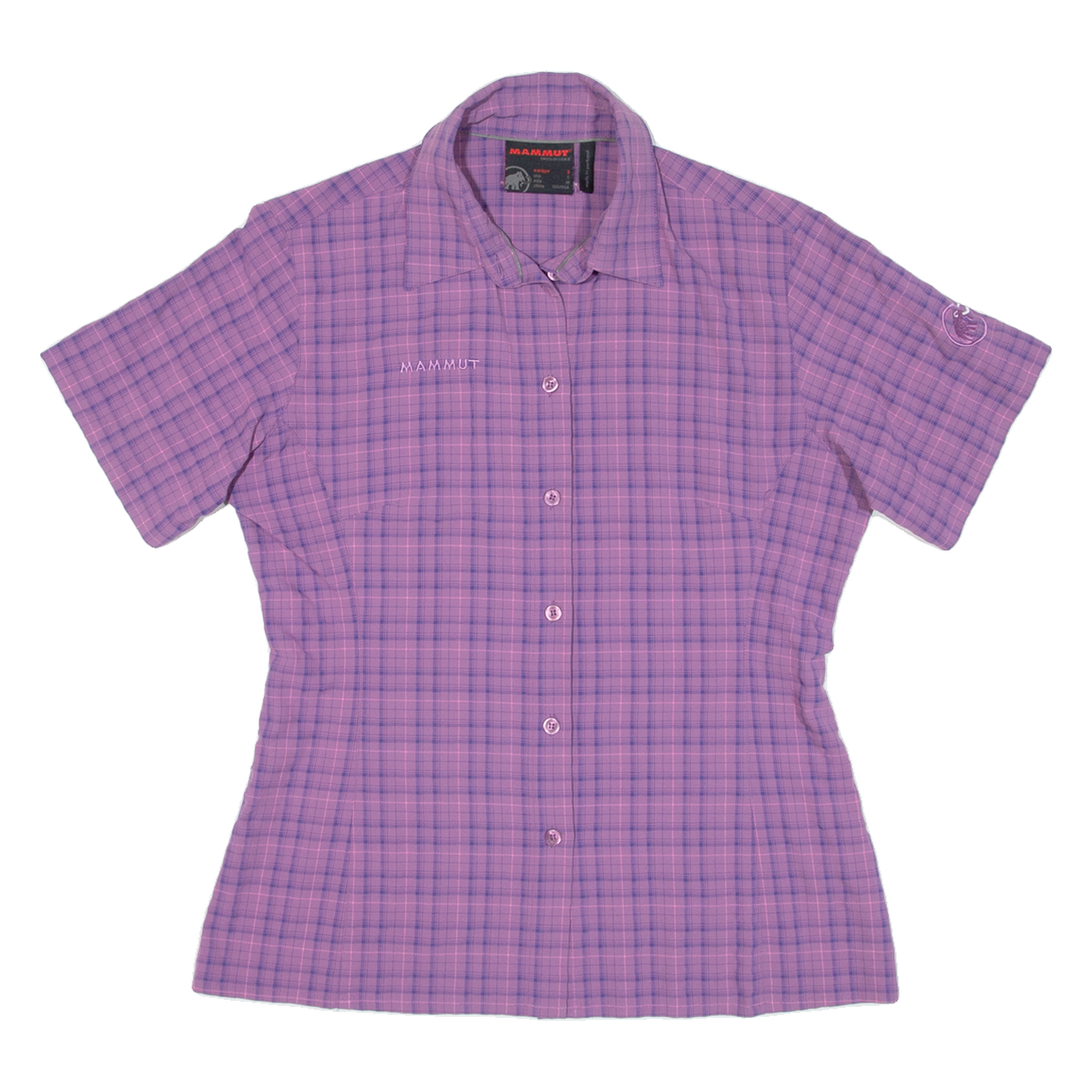 MAMMUT Womens Shirt Purple Check S Refurbished - N/A refurbished available on Cerqular