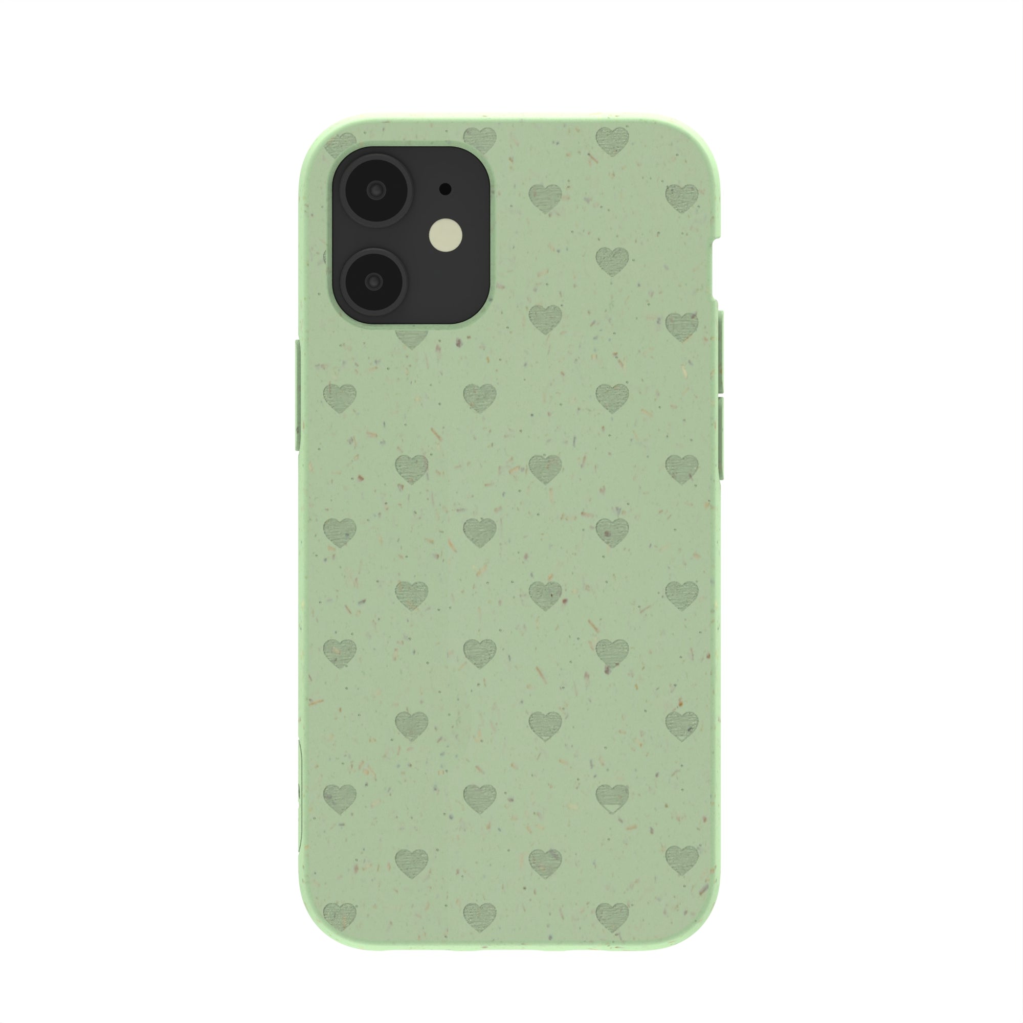 Sage Green Hearts iPhone 12/ iPhone 12 Pro Case Refurbished - Pela Case refurbished available on Cerqular